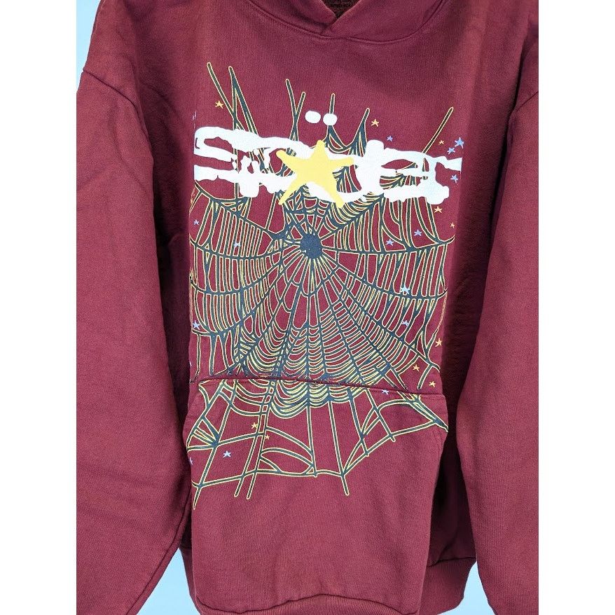 Sp5der o1rshd1 SP5DER Logo Hoodie in Maroon Size US XL / EU 56 / 4 - 4 Thumbnail