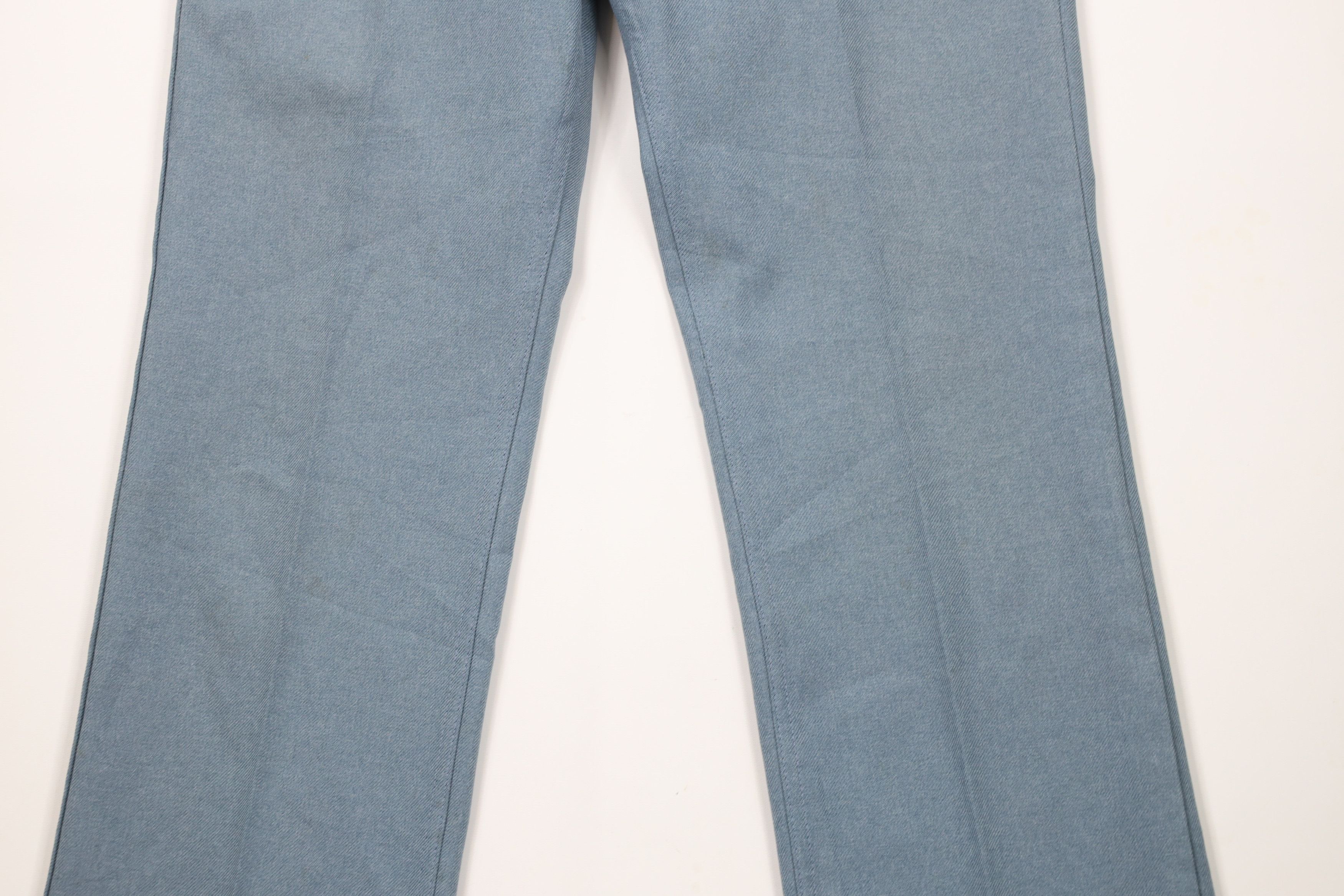 Vintage × Wrangler Vintage 70s Wrangler Knit Wide Leg Chino Pants Blue USA Size US 36 / EU 52 - 3 Thumbnail