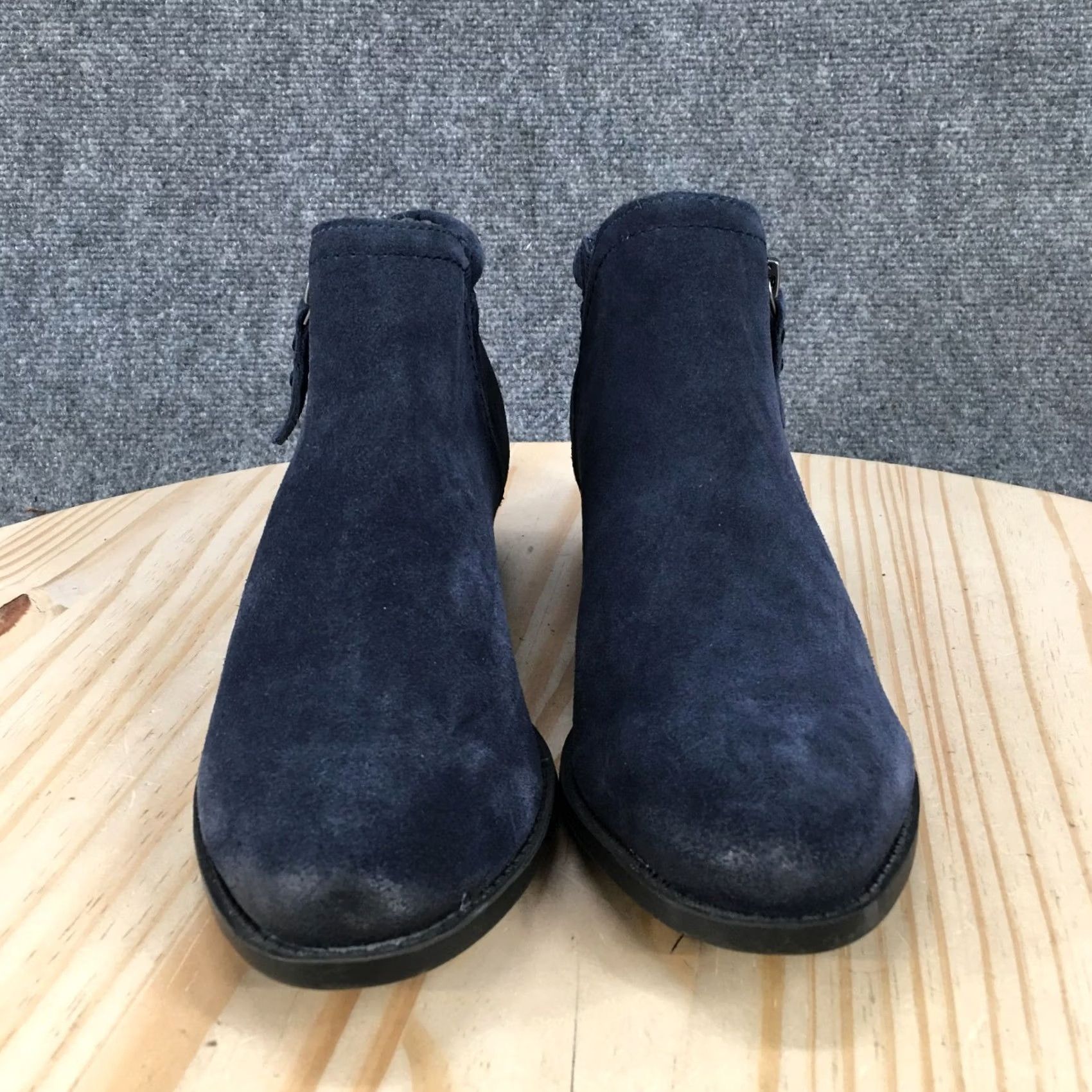 Vintage White Mountain Boots Delaney Ankle Booties Blue Leather Zip Casual Womens 8 M Boots Size US 8 / IT 38 - 4 Thumbnail
