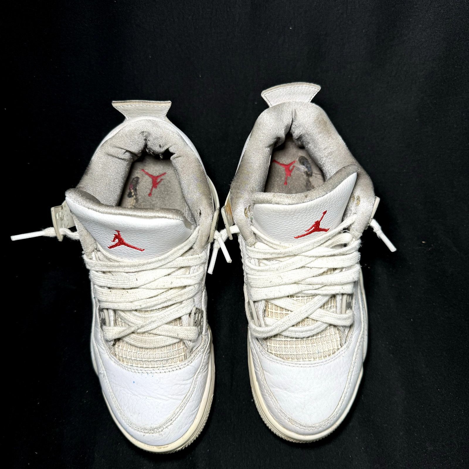 Jordan Brand × Nike Size 5.5 - Nike Air Jordan 4 Retro GS White Oreo Men's Shoes Size US 5.5 / EU 38 - 4 Thumbnail
