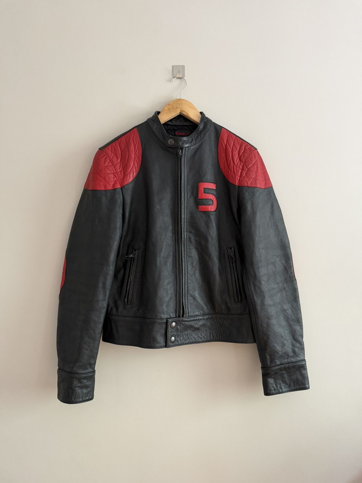 Vintage Vintage Project Leather Racing Jacket Black Red Size US L / EU 52-54 / 3 - 1 Thumbnail