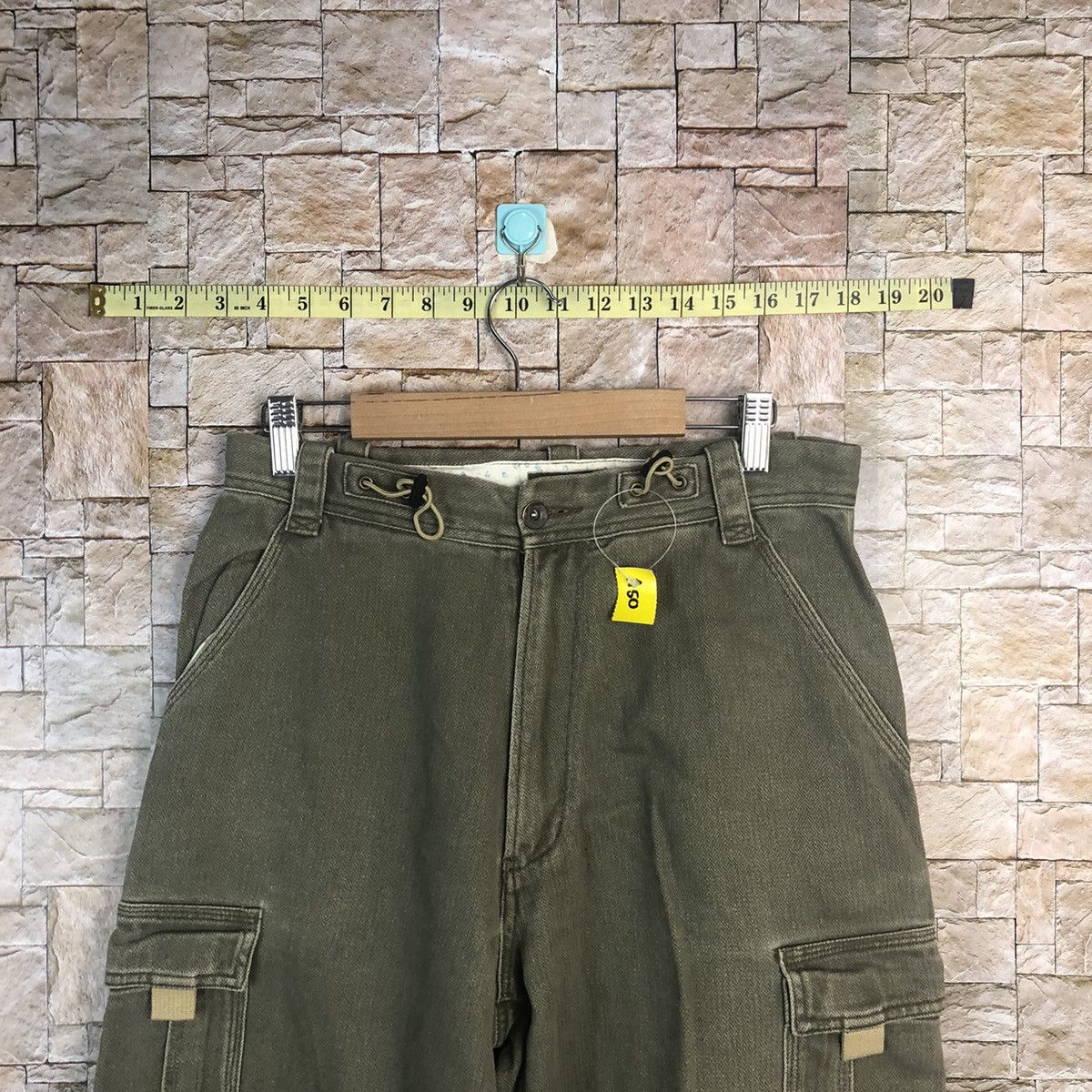 Japanese Brand Sunny Clouds Green Cargo Multipocket Pants #A50 Size US 29 - 4 Thumbnail