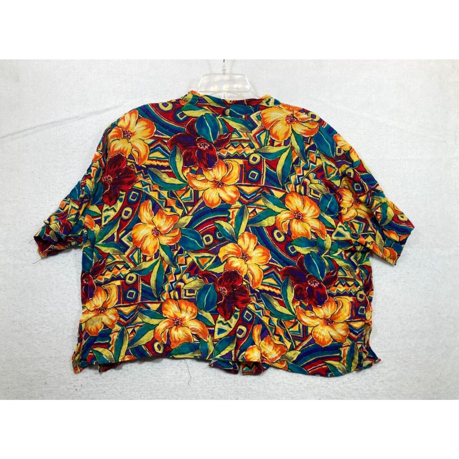Vintage VINTAGE Maggie McNaughton Blouse Womens 24W Top Hawaiian Shirt Shoulder Pads Size 3XL / US 20-22 - 4 Thumbnail