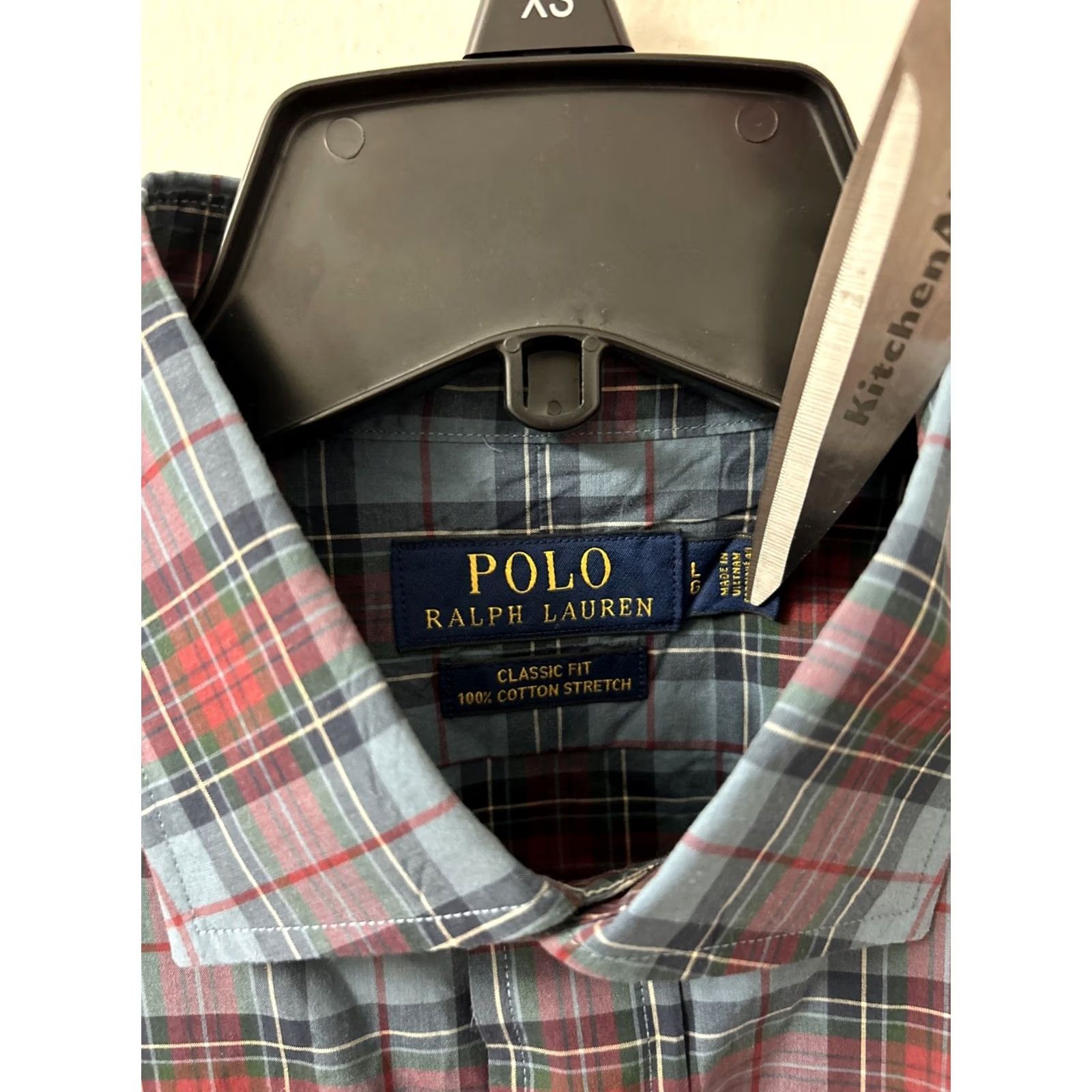 Polo Ralph Lauren Polo Ralph Lauren Shirt Mens L Blue Red 100% Cotton Stretch Plaid Button Up L/S Mens Regular Modern Classic Mens Shirt Size US L / EU 52-54 / 3 - 5 Thumbnail