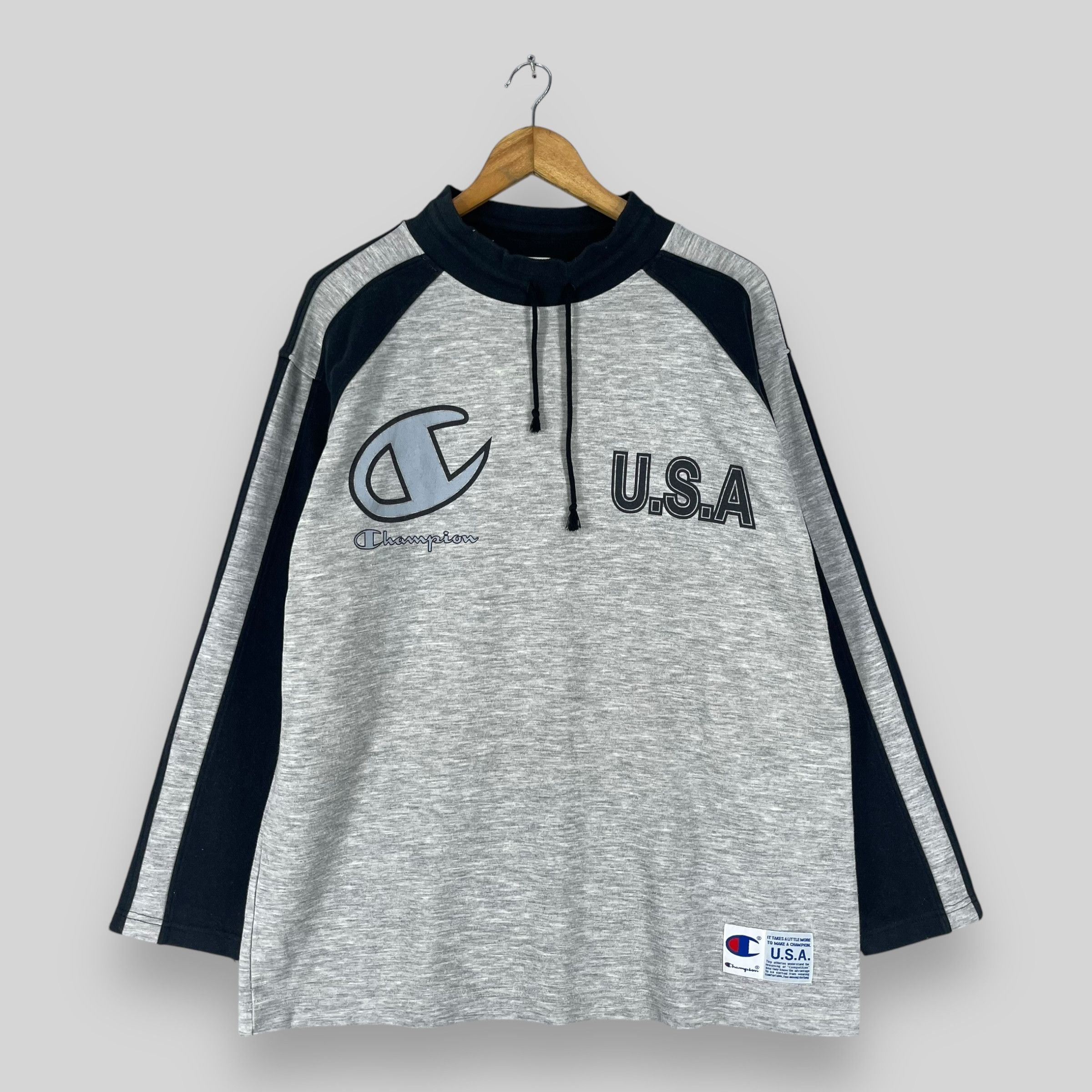 Champion Vintage 90's CHAMPION Big Logo Spellout Pullover Sweater Size US M / EU 48-50 / 2 - 1 Thumbnail