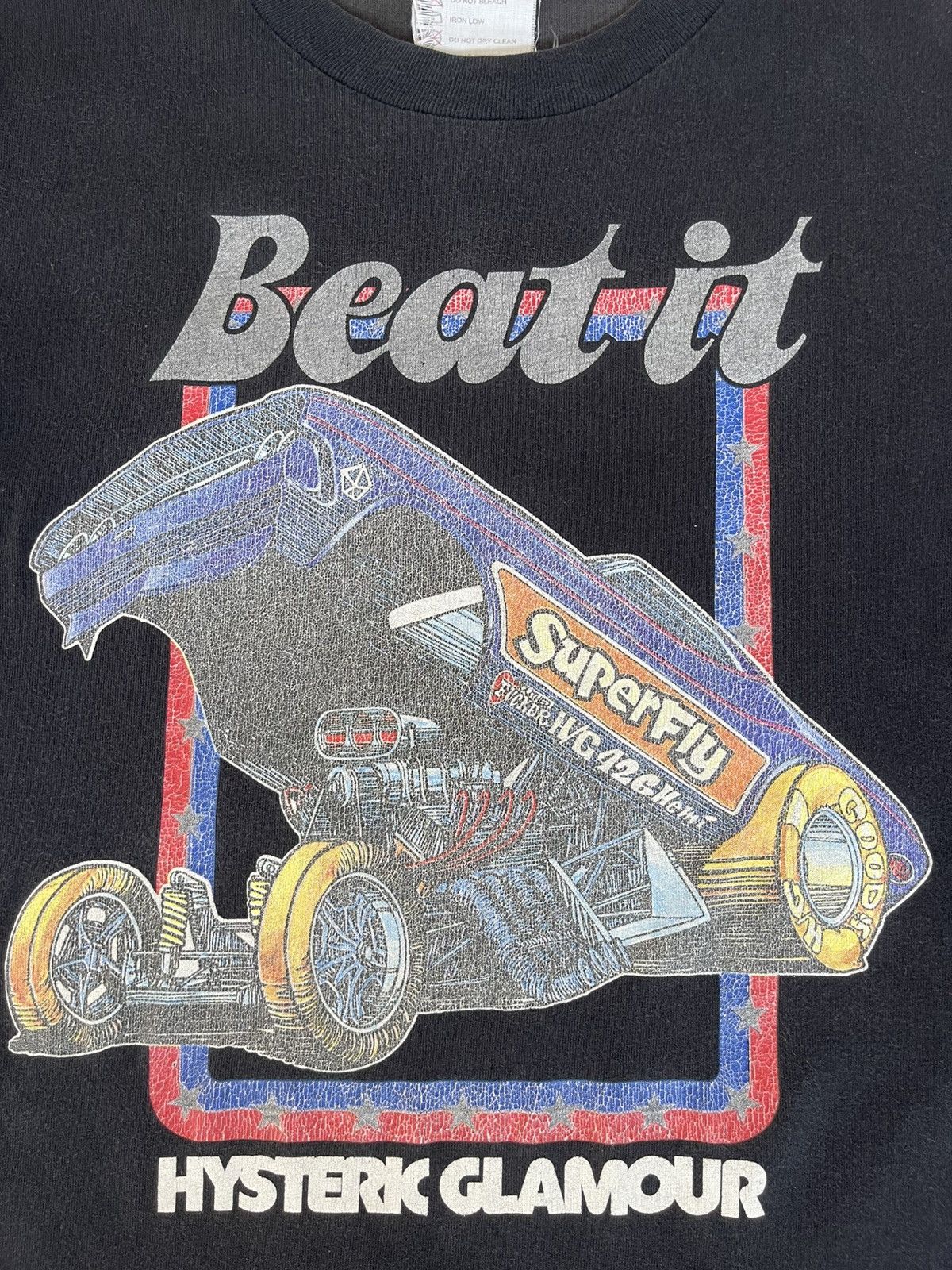 Hysteric Glamour Vintage’90s🔥HYSTERIC GLAMOUR🔥Beat it Super Fly Sun Faded Tee Size US S / EU 44-46 / 1 - 14 Thumbnail