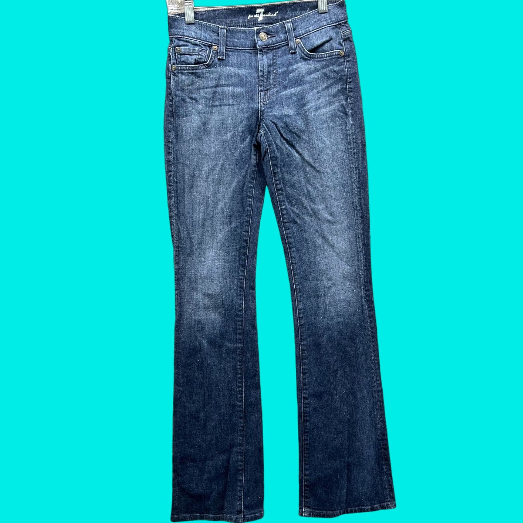 7 For All Mankind 7 For All Mankind Jeans Womens 24 Blue Medium Wash Bootcut Stretch Denim Pants Size 42" / US 20 - 1 Thumbnail