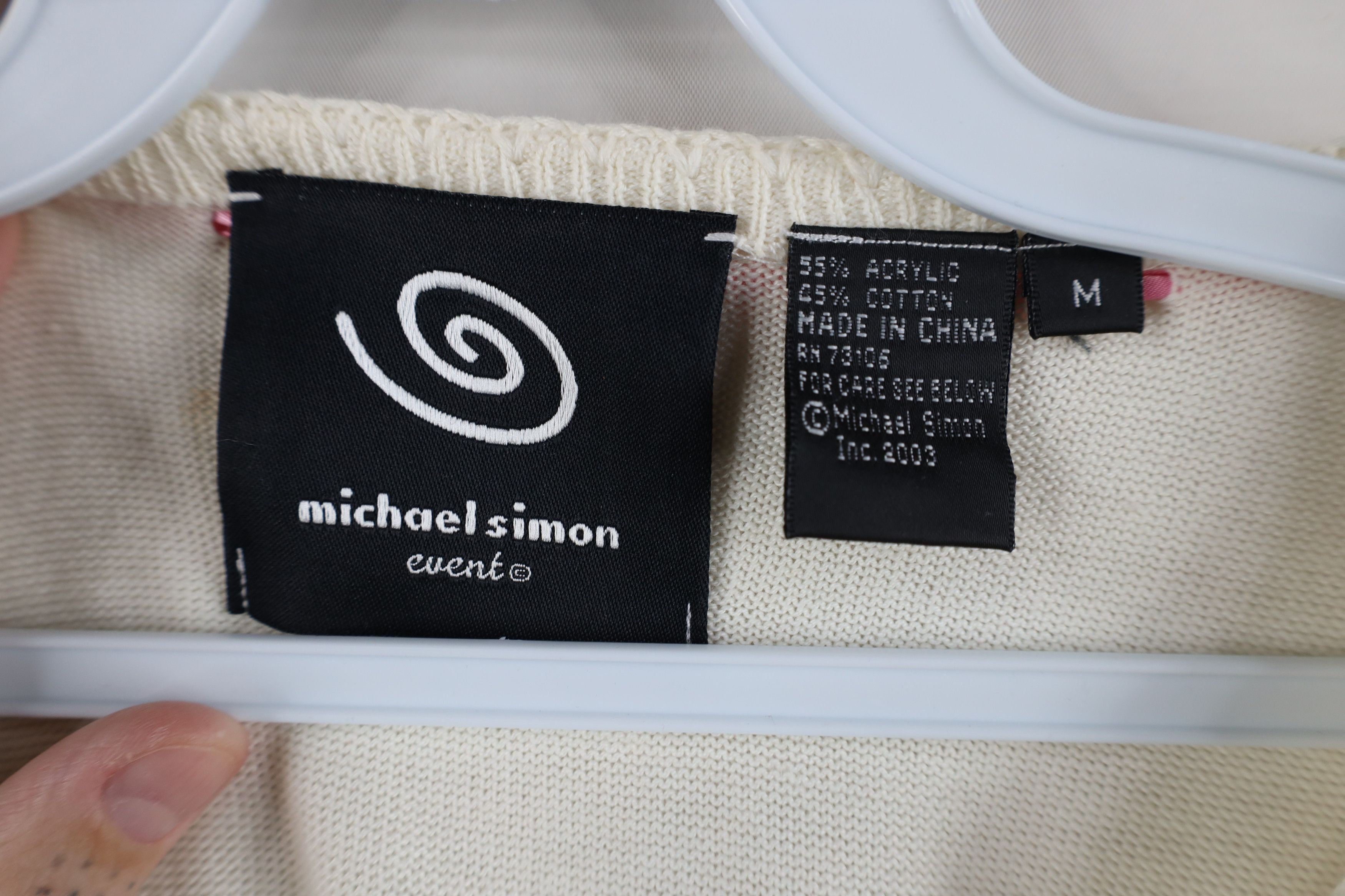 Vintage Vintage Y2K 2003 Michael Simon Cancer Knit Cardigan Sweater Size M / US 6-8 / IT 42-44 - 11 Thumbnail