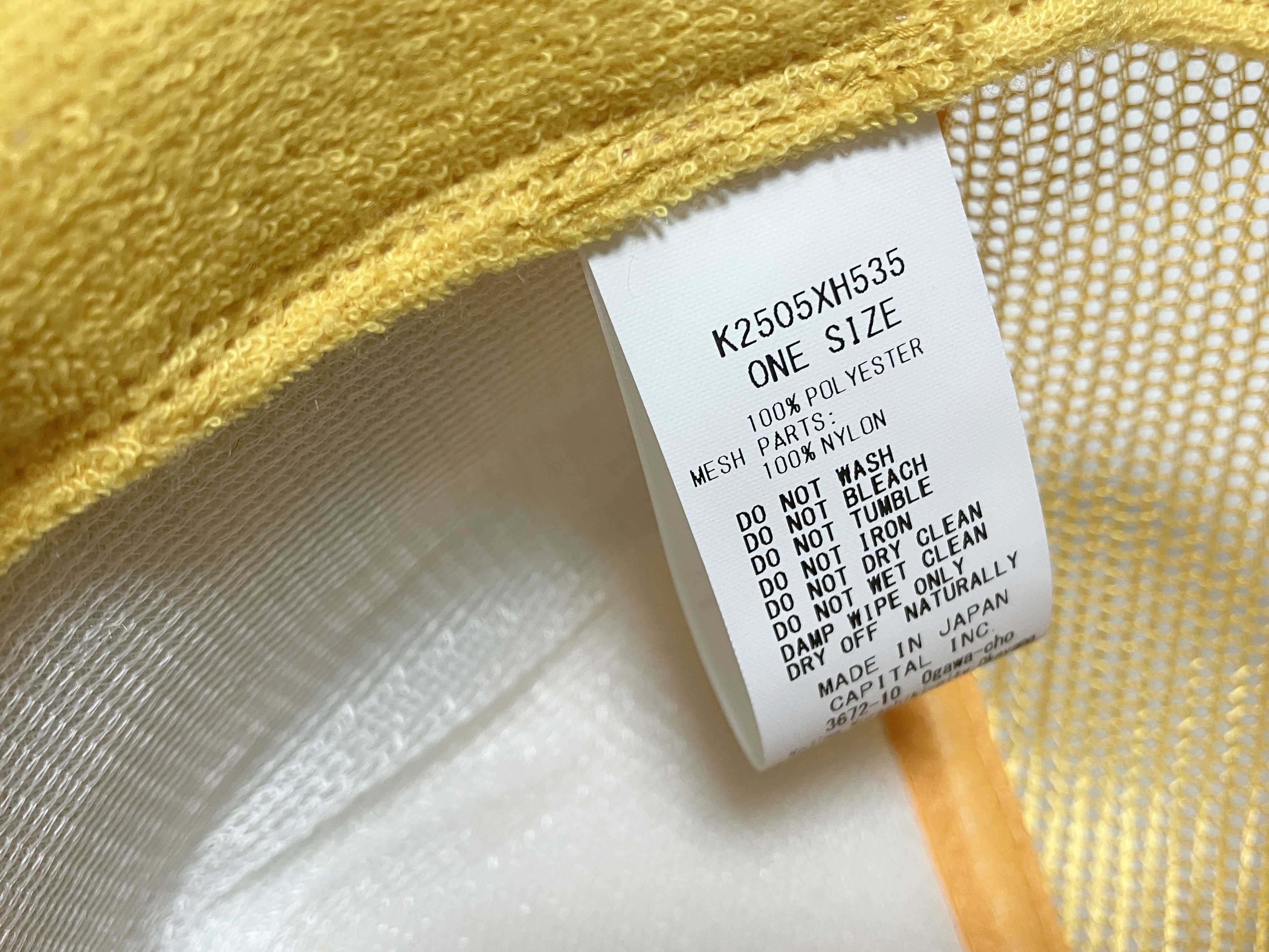 Kapital kapital life kapriccio truck cap hat trucker yellow black Size ONE SIZE - 5 Thumbnail