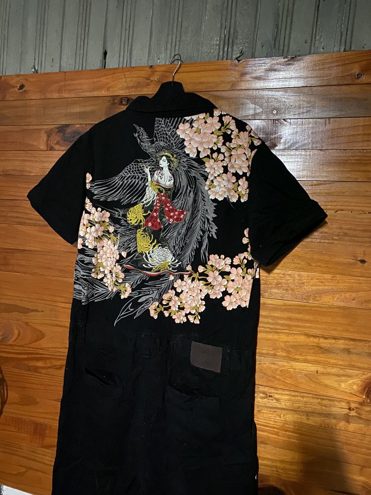 Japanese Brand Japanese Traditional Embroidered Phoenix Sakura Short-Sleeve Size US 40 / EU 56 - 10 Thumbnail