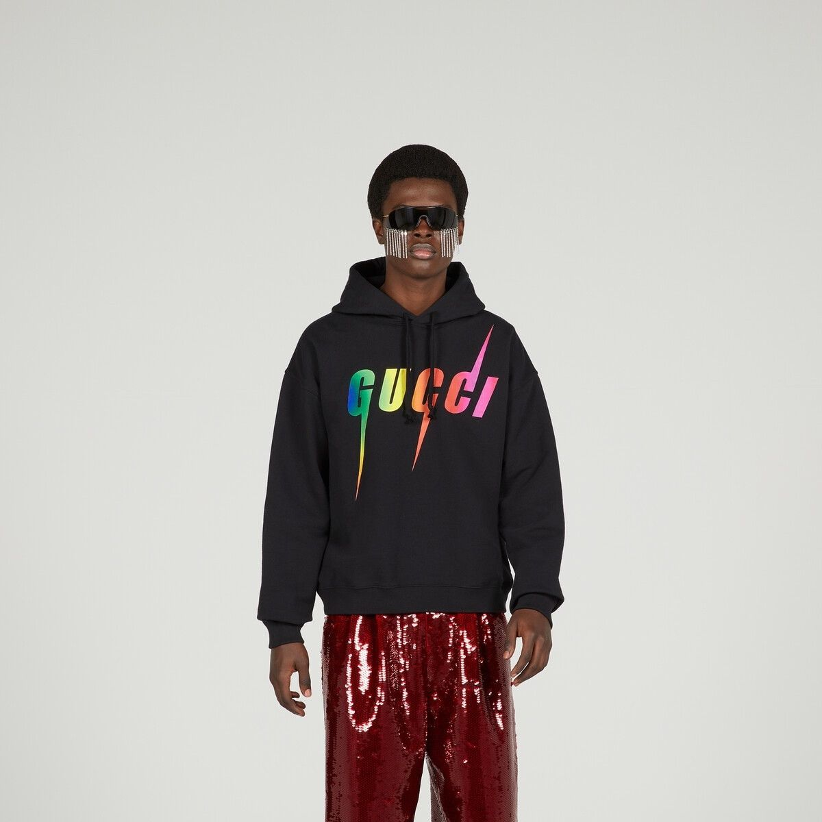 Gucci o1s1wg110225 Cotton Sweatshirt Hoodie Gucci Blade in Black Size US XXL / EU 58 / 5 - 4 Thumbnail