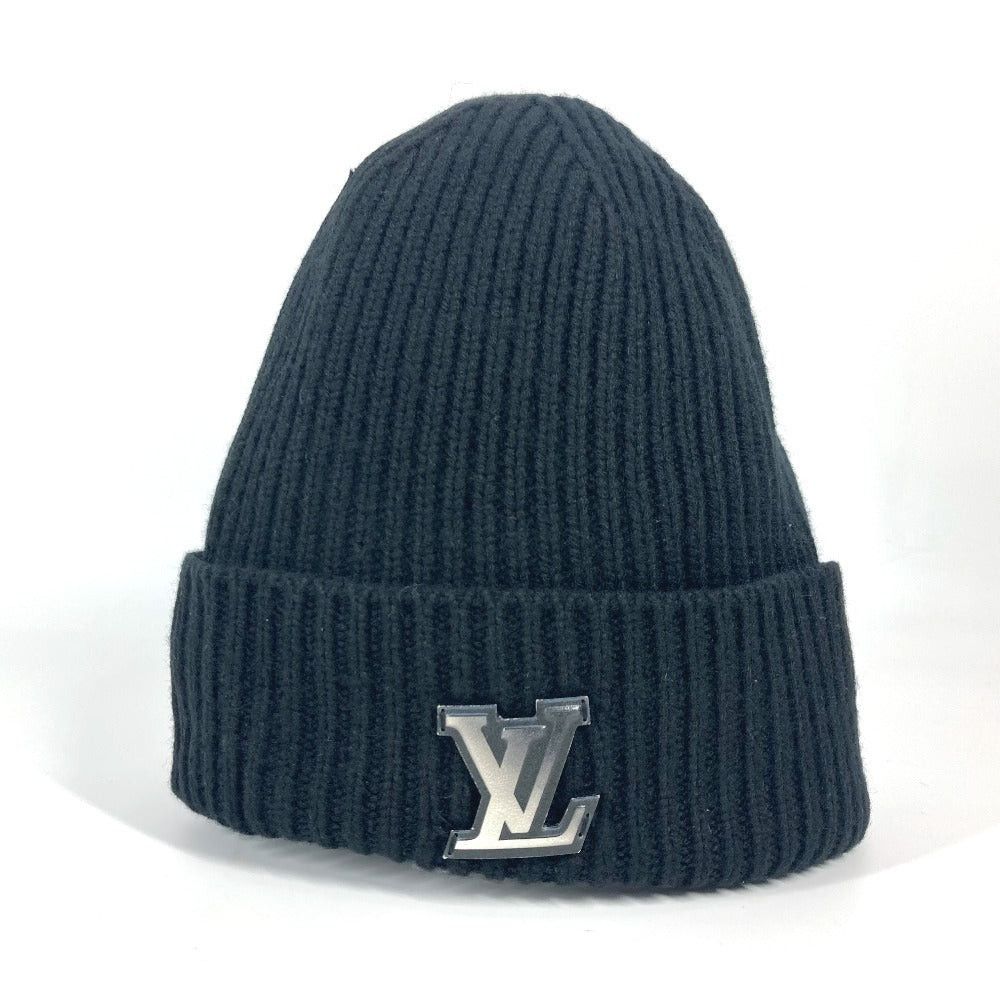 LOUIS VUITTON ビーニー LVアヘッド1.1 ブラック Louis Vuitton Beanie LV Ahead 1.1 Black Cashmere Ribbed Knit Cap