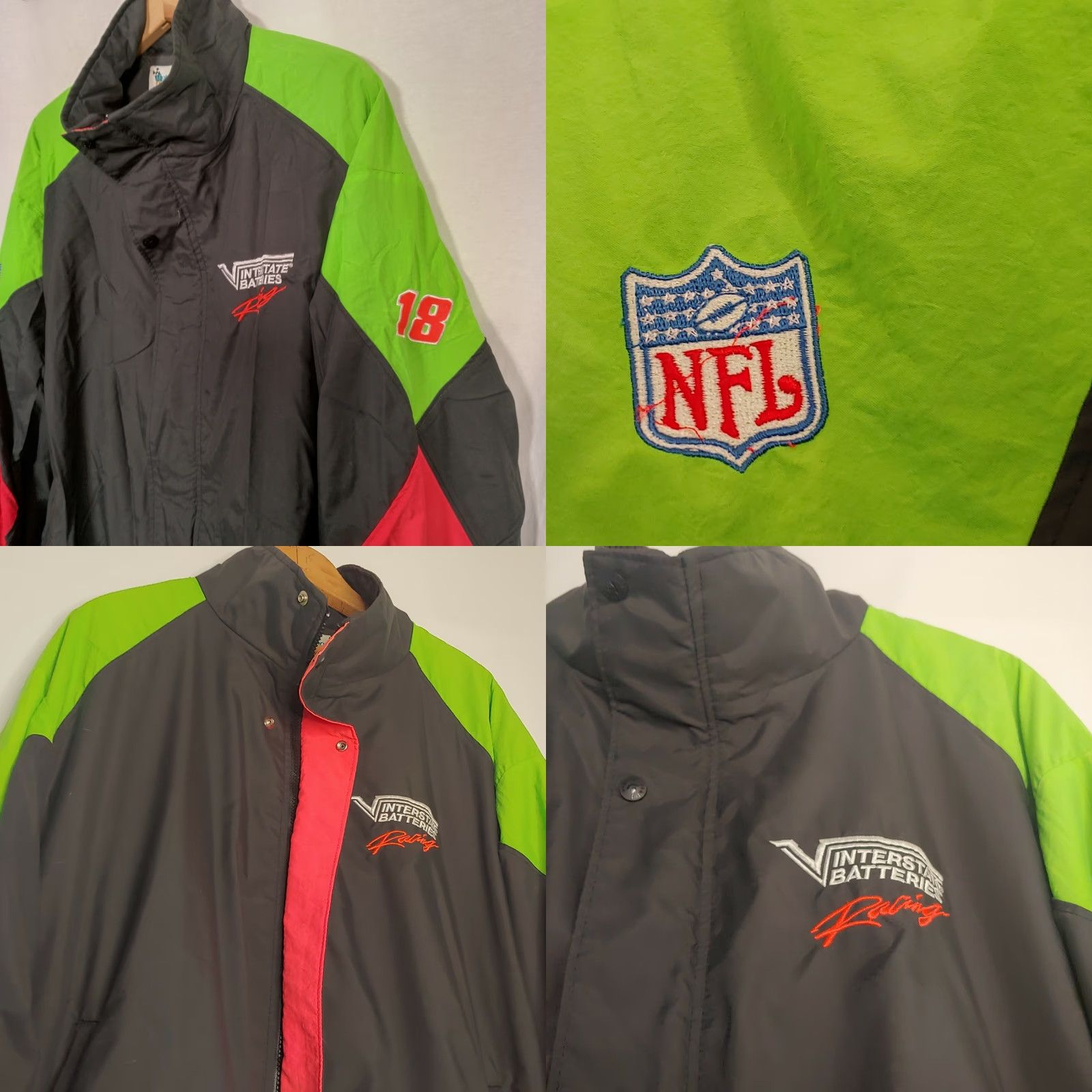 NASCAR VINTAGE Motorsport Traditions NASCAR Jacket XL Men Black Short Zip Joe Gibbs Racing Interstate Batteries 1/4 Zip Logo Embroidered Size US XL / EU 56 / 4 - 9 Thumbnail