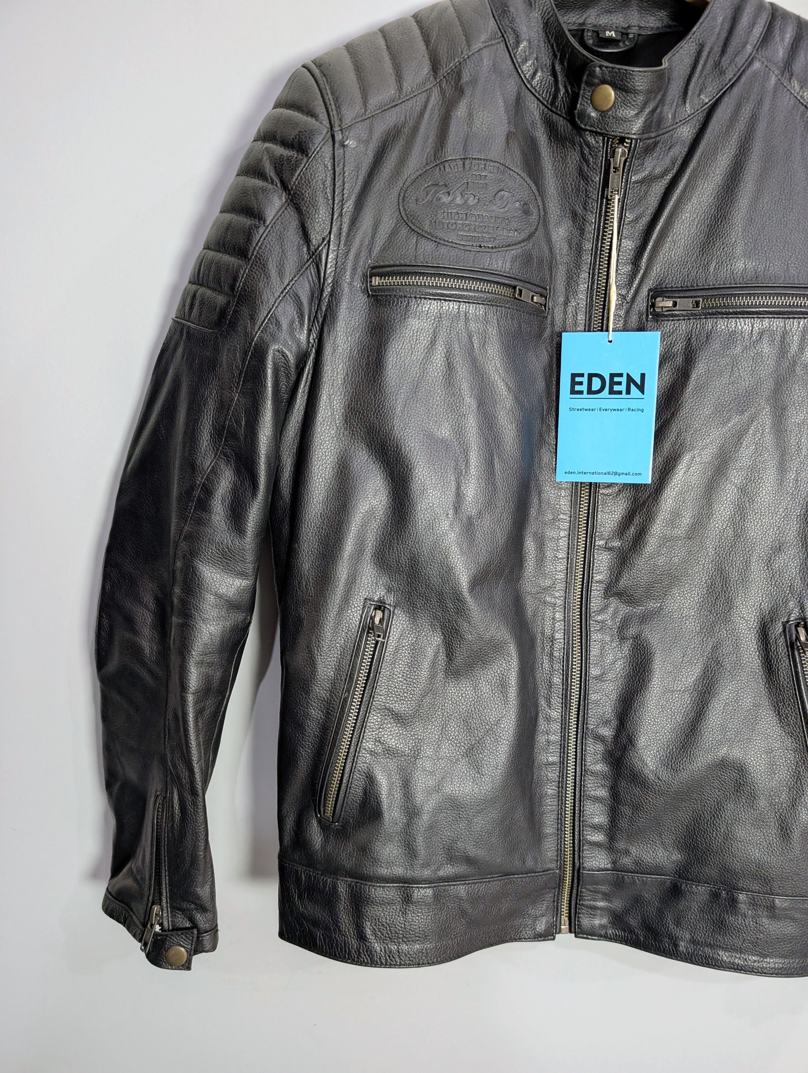 Vintage Men Motorcycle Leather Jacket Vintage Biker Style Streetwear Size US S / EU 44-46 / 1 - 3 Thumbnail