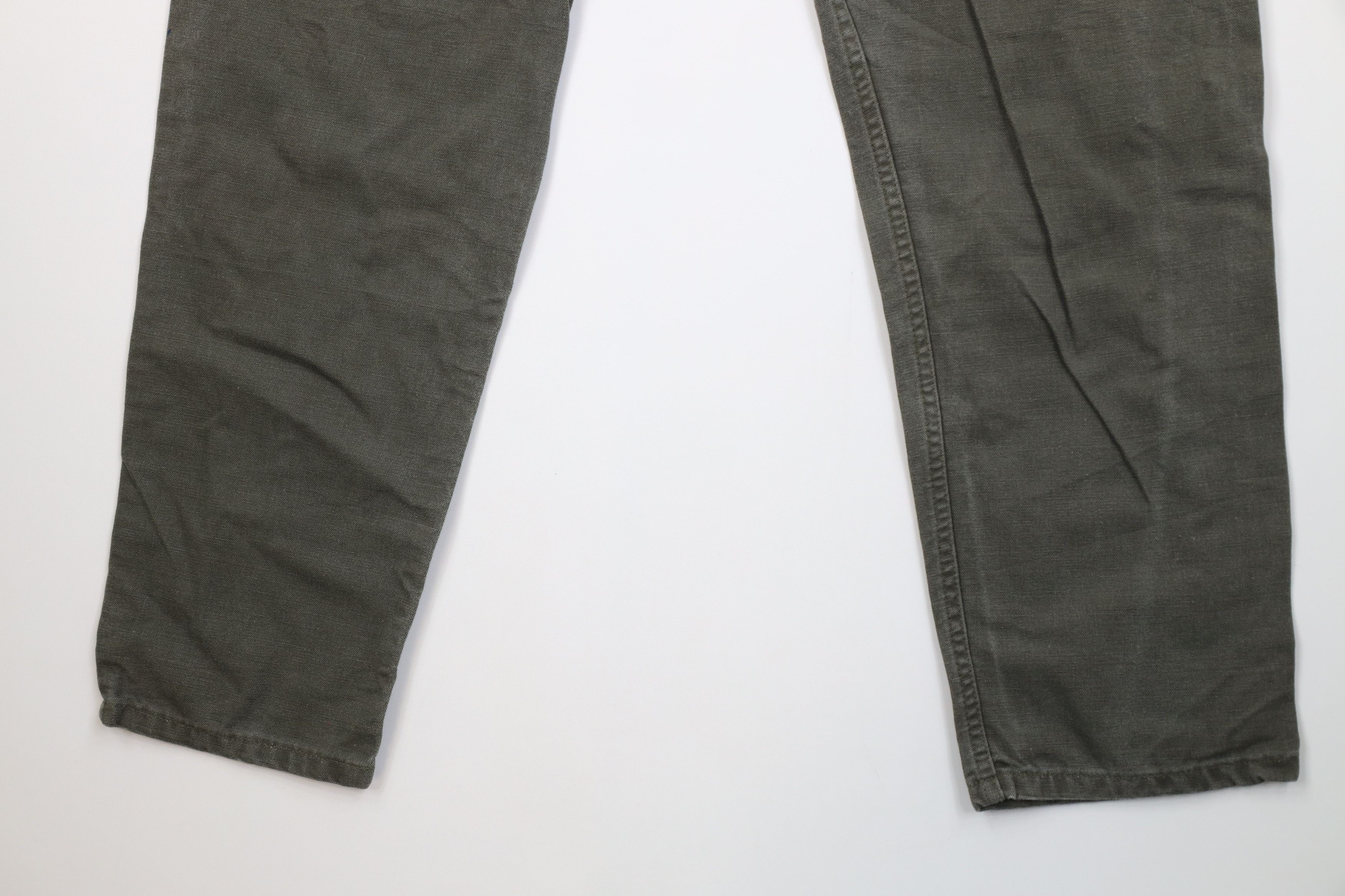 Carhartt Vintage Y2K 2000 Carhartt Canvas Pants Moss Green Cotton Size US 36 / EU 52 - 12 Thumbnail