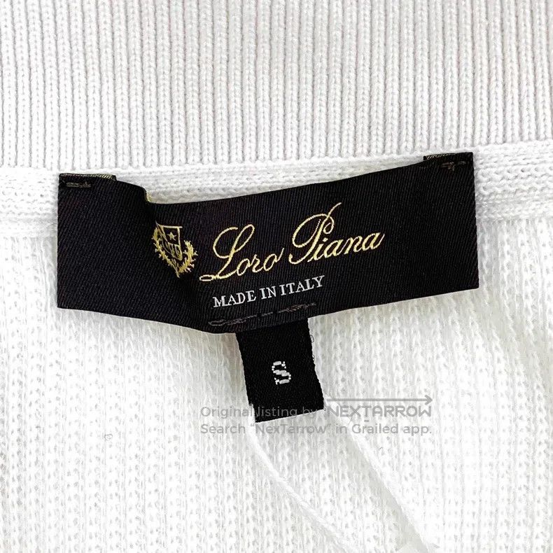 Loro Piana Loro Piana White Cotton Polo Neck Short Sleeve T-Shirt Size S / US 4 / IT 40 - 5 Thumbnail