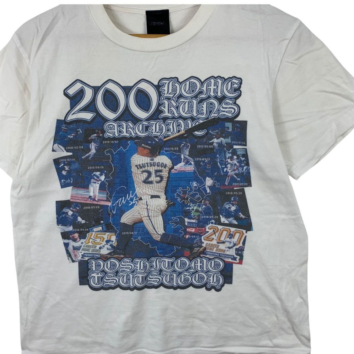 Vintage YOKOHAMA DENA BAYSTARS Yoshitomo Tsutsugo Tee Shirt Top Size US S / EU 44-46 / 1 - 3 Thumbnail