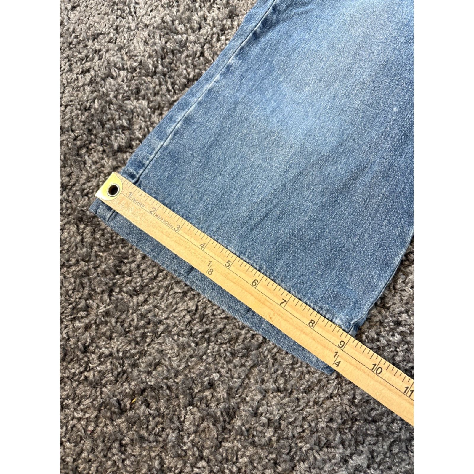 Old Navy VINTAGE Old Navy Jeans Womens 30x29 Blue Light Wash Low Rise Bootcut Distressed Boho Shoes? Size 30" / US 8 / IT 44 - 3 Thumbnail