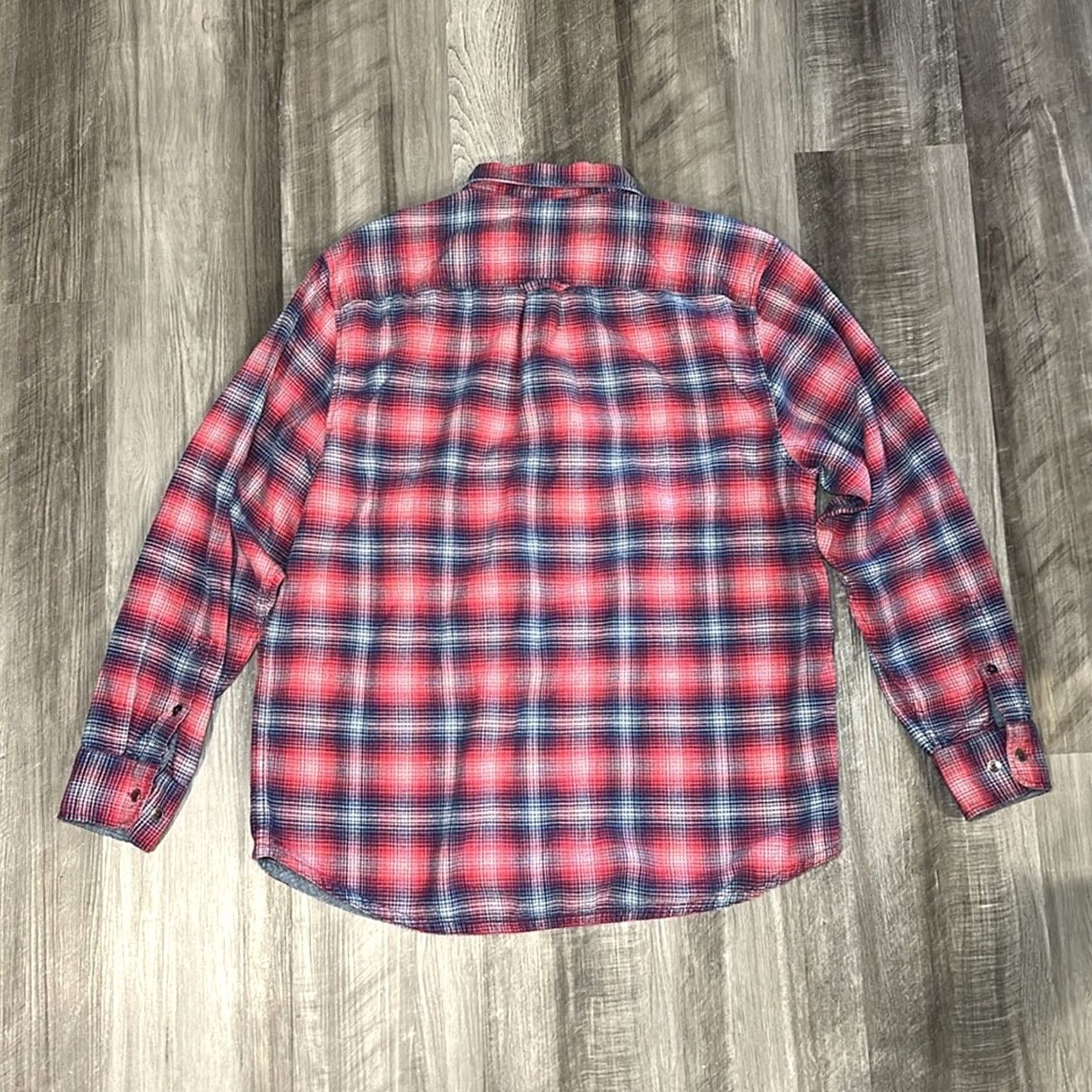 Tommy Bahama VINTAGE Tommy Bahama Canyon Beach Flannel Long Sleeve Button Down Shirt Mens Large Red Size US L / EU 52-54 / 3 - 3 Thumbnail