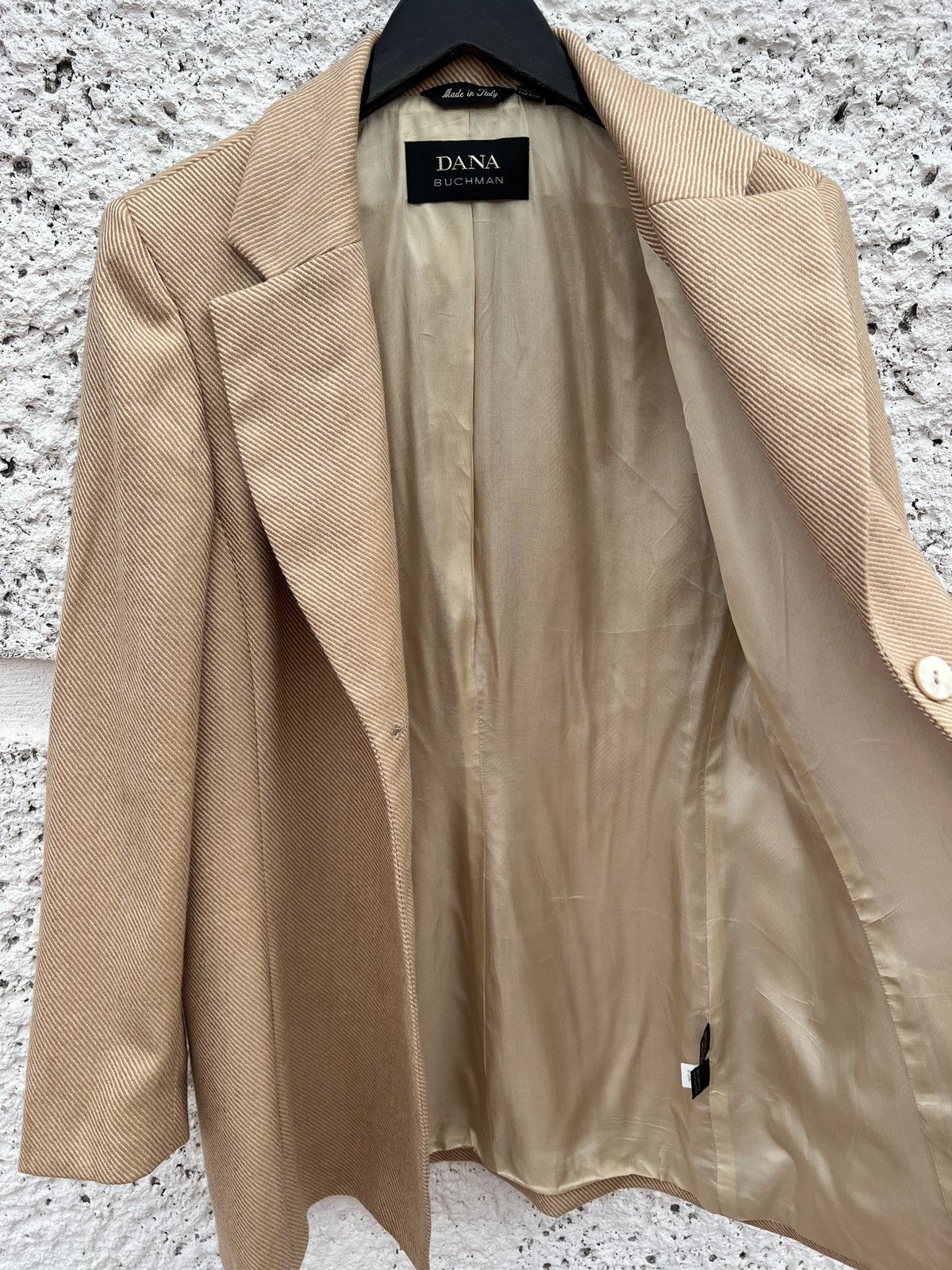 Other Dana Buchman Italian Wool-Silk Coat Beige M/L Size M / US 6-8 / IT 42-44 - 14 Thumbnail
