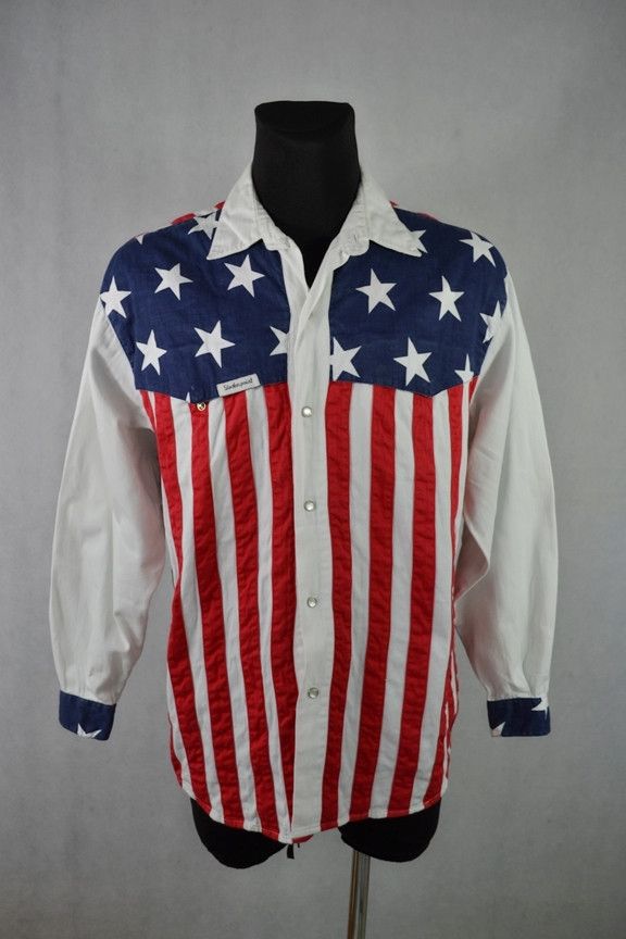 Vintage Vintage USA Flag Stockerpoint Shirt S Size US S / EU 44-46 / 1 - 1 Thumbnail