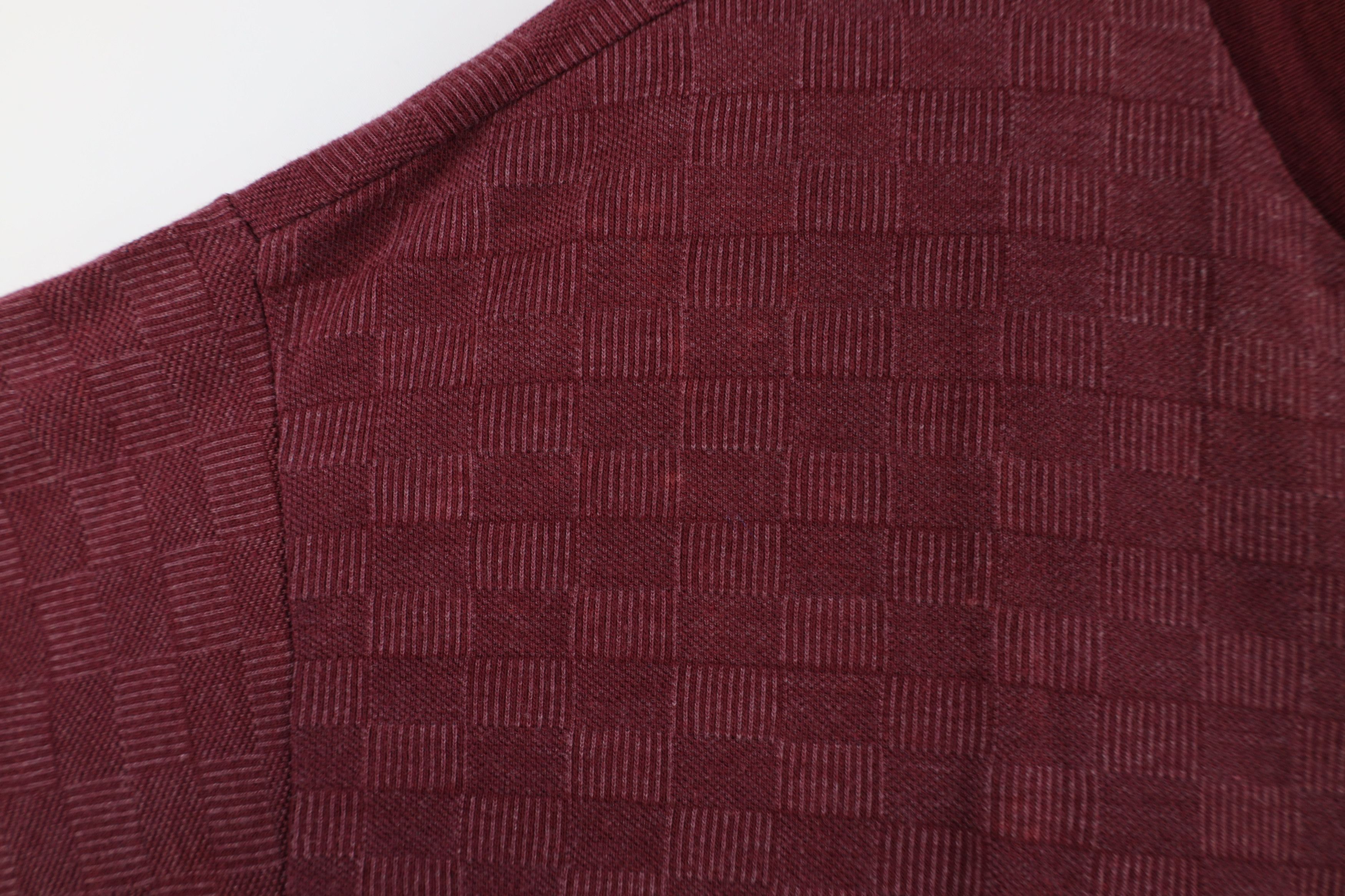Vintage Vintage 90s Streetwear Checkered Knit Pocket T-Shirt Red Size US XL / EU 56 / 4 - 5 Thumbnail