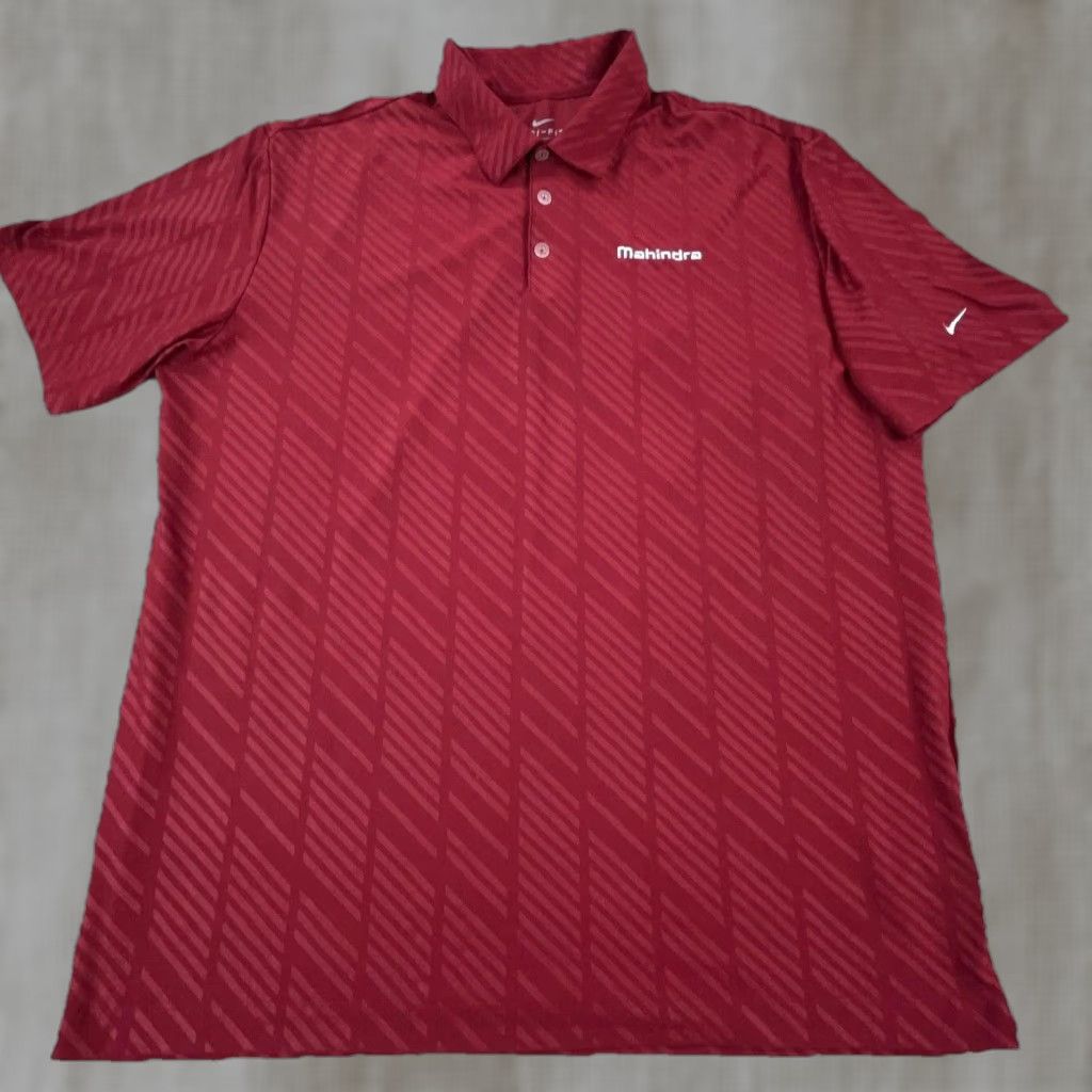 Nike Nike Polo Shirt Men's XL Red White Dri-Fit Geometric Golf Tennis Nike Dri-FIT Size US XL / EU 56 / 4 - 1 Thumbnail