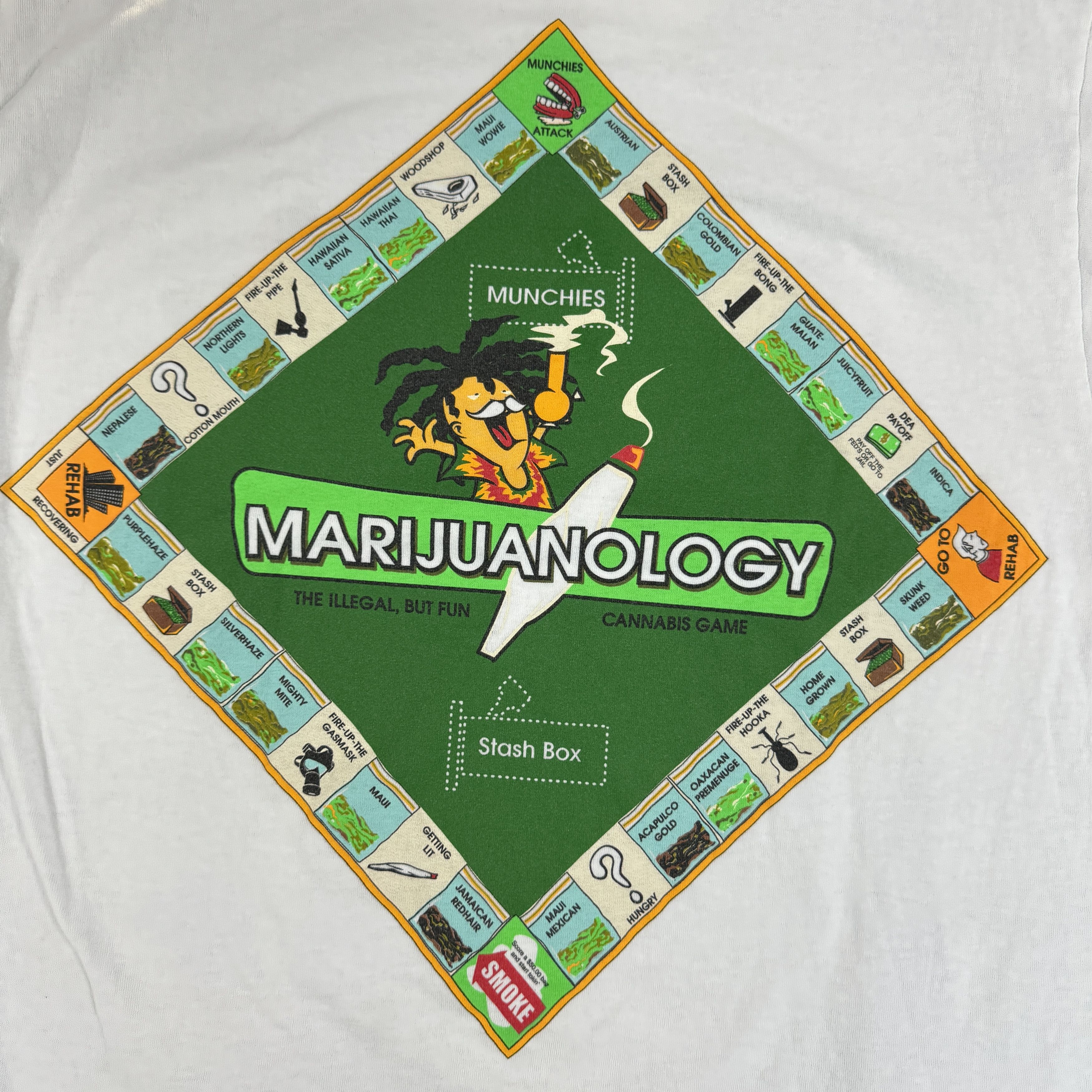 Vintage Early 2000s Marijuanology Weed Parody T-shirt Size US L / EU 52-54 / 3 - 3 Thumbnail
