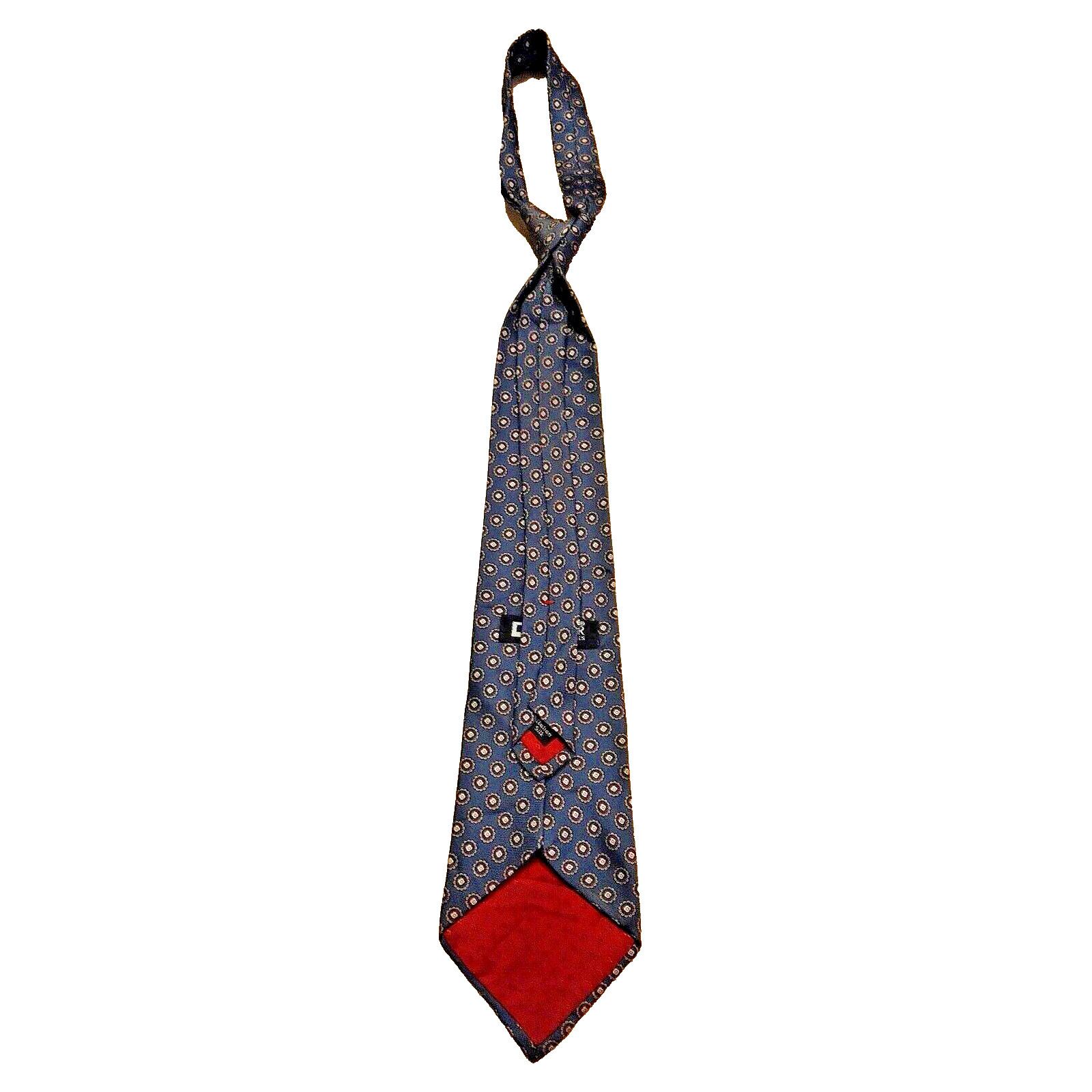 The Unbranded Brand Don Loper Beverly Hills 100% Silk Navy Ditsy Floral NeckTie Size ONE SIZE - 3 Thumbnail