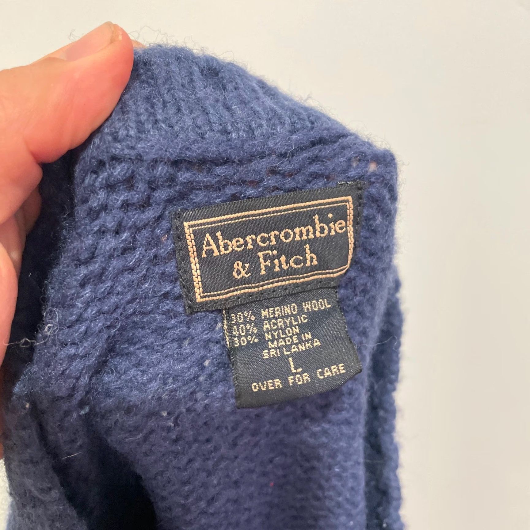 Abercrombie & Fitch Abercrombie & Fitch Mens Blue Knit Crewneck Pullover Sweater Size L VTG Size US S / EU 44-46 / 1 - 3 Thumbnail