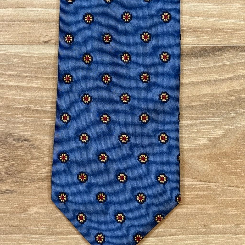 Brooks Brothers Brooks Brothers Blue English Silk Tie 3.25” USA Size 26 - 1 Thumbnail