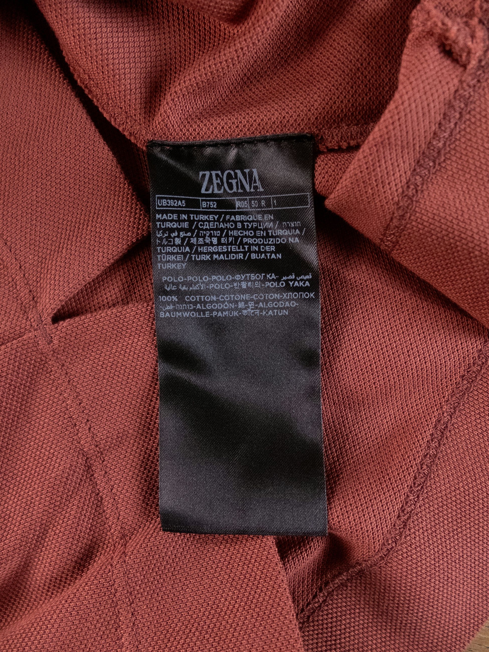 Ermenegildo Zegna ZEGNA solid brick red cotton polo shirt 50 Medium authentic Size US M / EU 48-50 / 2 - 10 Thumbnail
