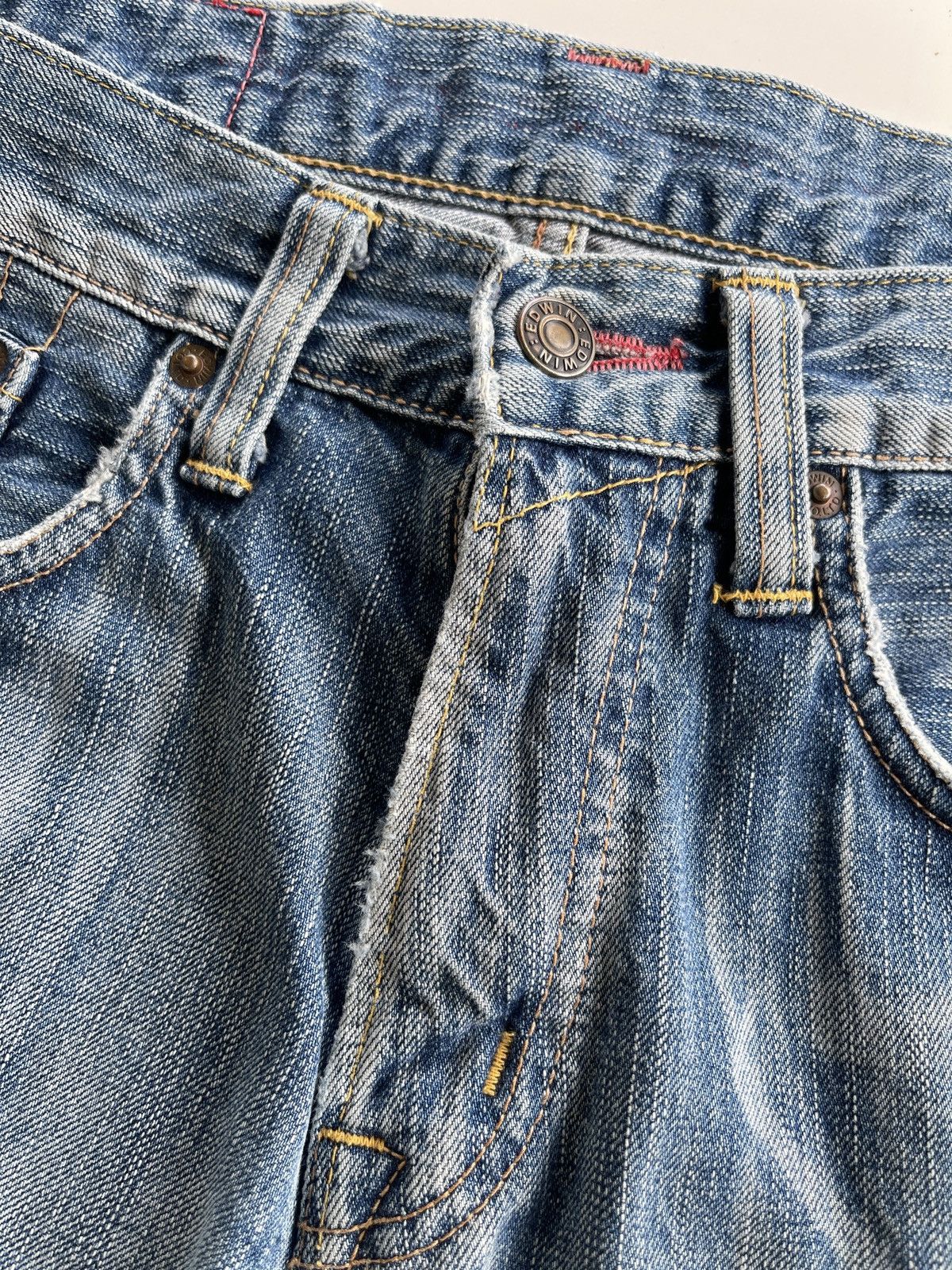 Japanese Brand Vintage Edwin 504 Distressed Denim Streetwear Size US 30 / EU 46 - 9 Thumbnail