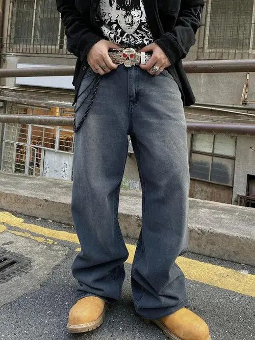 Japanese Brand × Vintage Skate Baggy Denim Jeans Loose Vintage Size US 34 / EU 50 - 1 Thumbnail