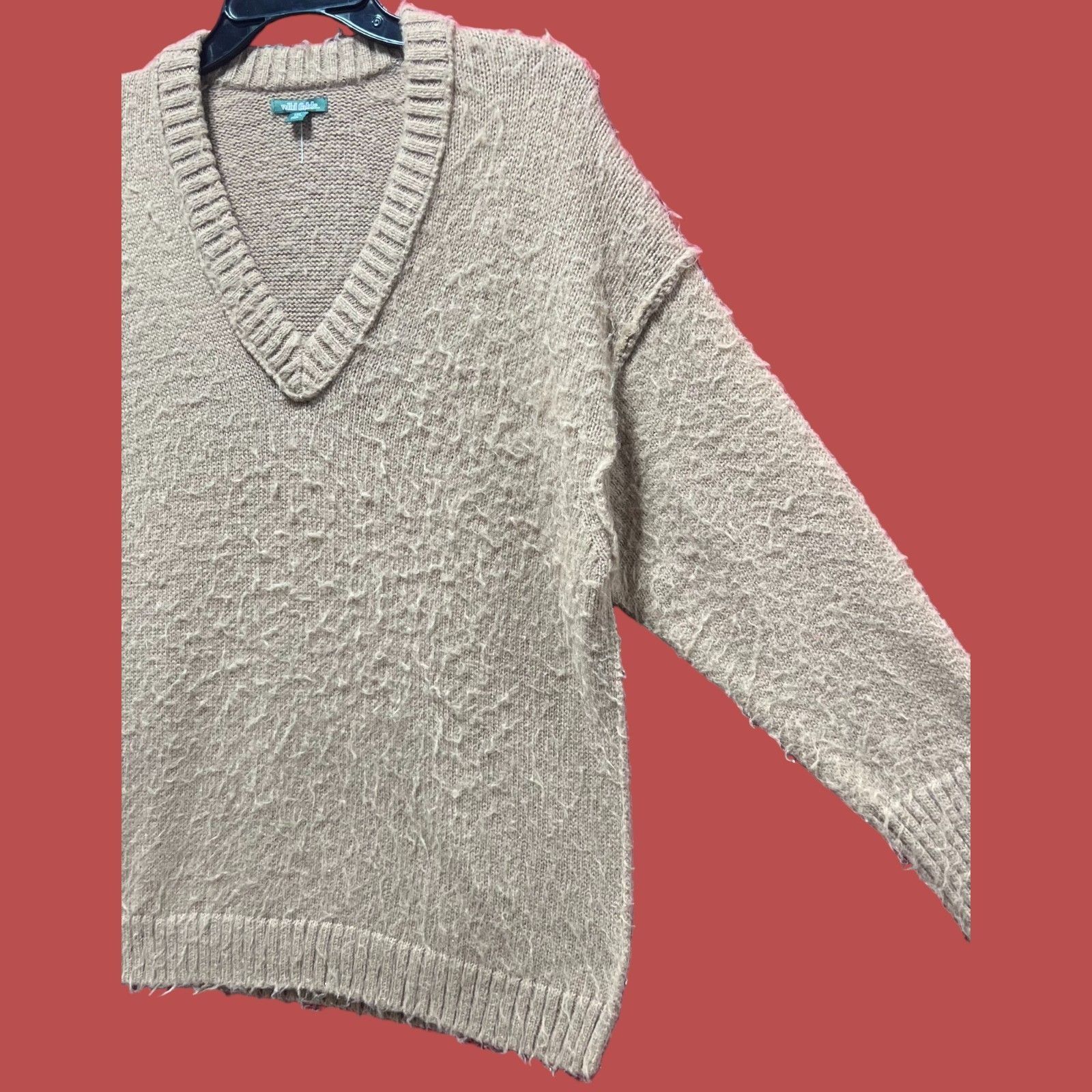 Other Wild Fable - Women's Long Sleeve V-Neck Sweater - Brown - XX Size XXS / US 00 / IT 34 - 11 Thumbnail
