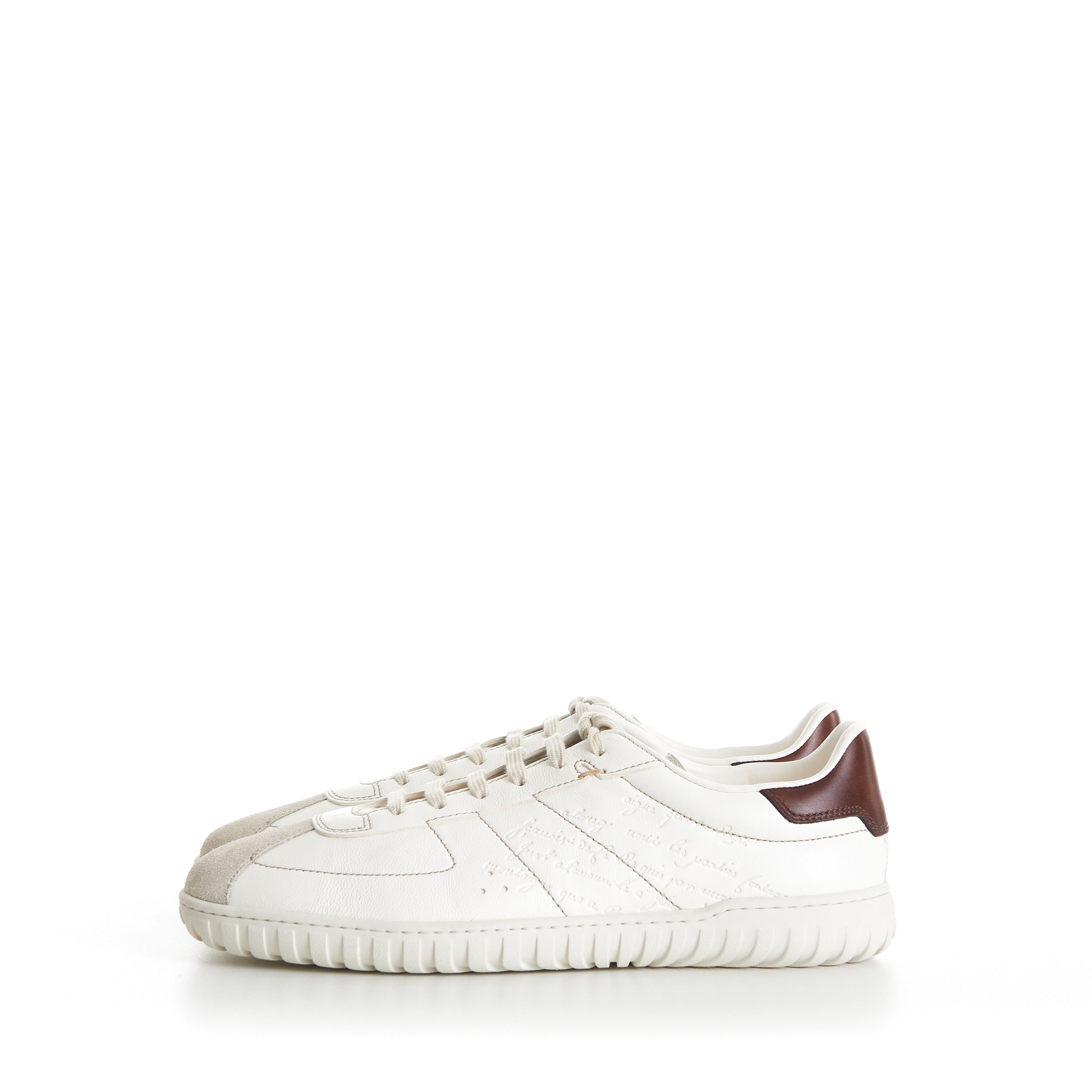Berluti White Trainer Leather Sneaker - Scritto, Patina Leather Tab Size US 7.5 / EU 40-41 - 5 Thumbnail