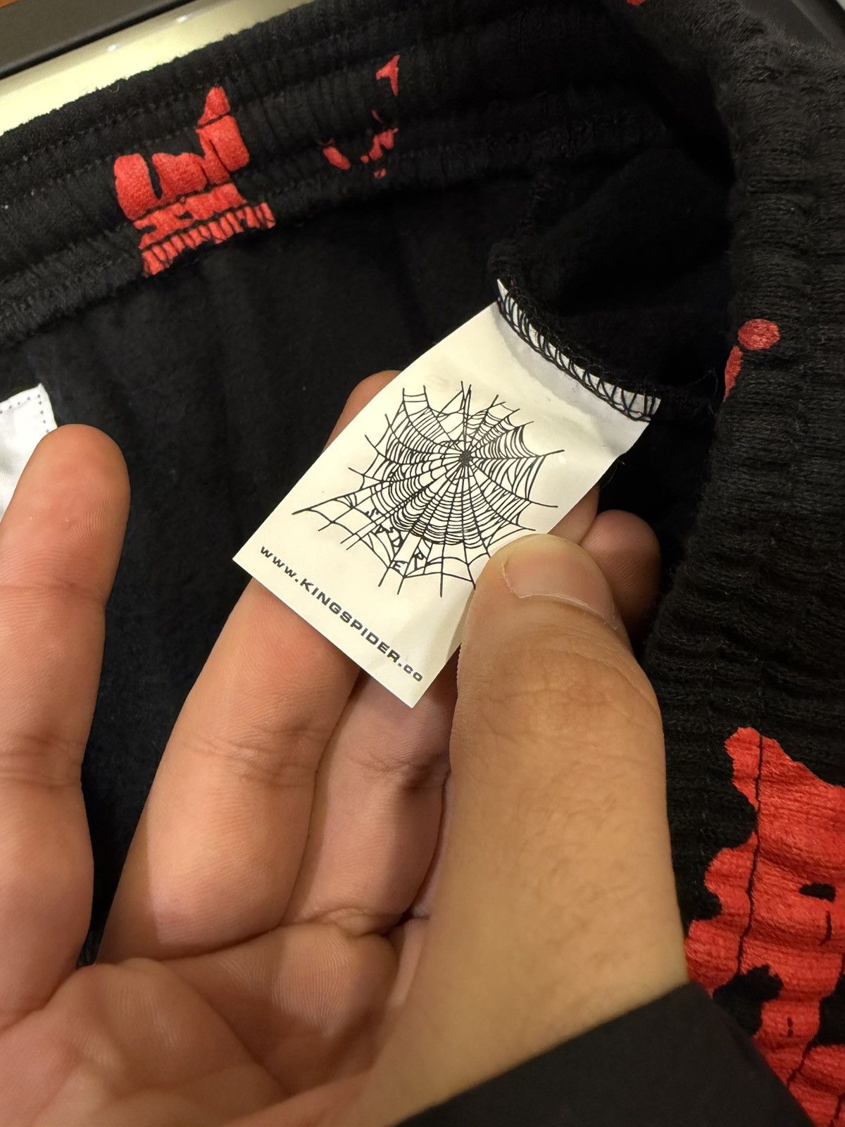 Sp5der Sp5der AOP Sex Sweatpants - Black Red Size US 28 / EU 44 - 4 Thumbnail