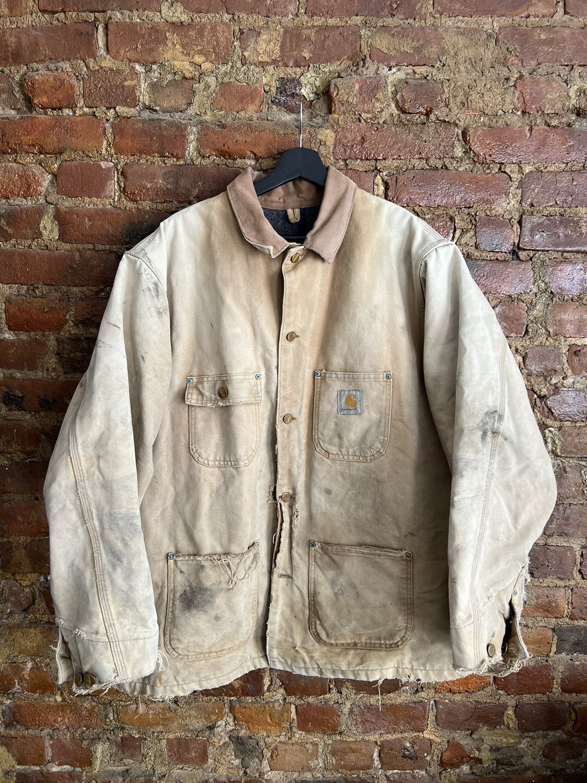 Carhartt Vintage Thrashed Carhartt distressed jacket *Quick Sell* Size US XL / EU 56 / 4 - 1 Thumbnail