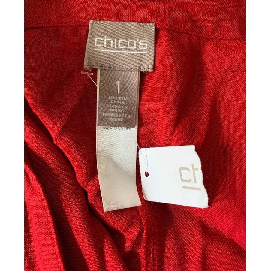Chicos Chicos Women's Size 1 US 8 Top Tunic Asymmetrical Red NEW Size M / US 6-8 / IT 42-44 - 10 Thumbnail