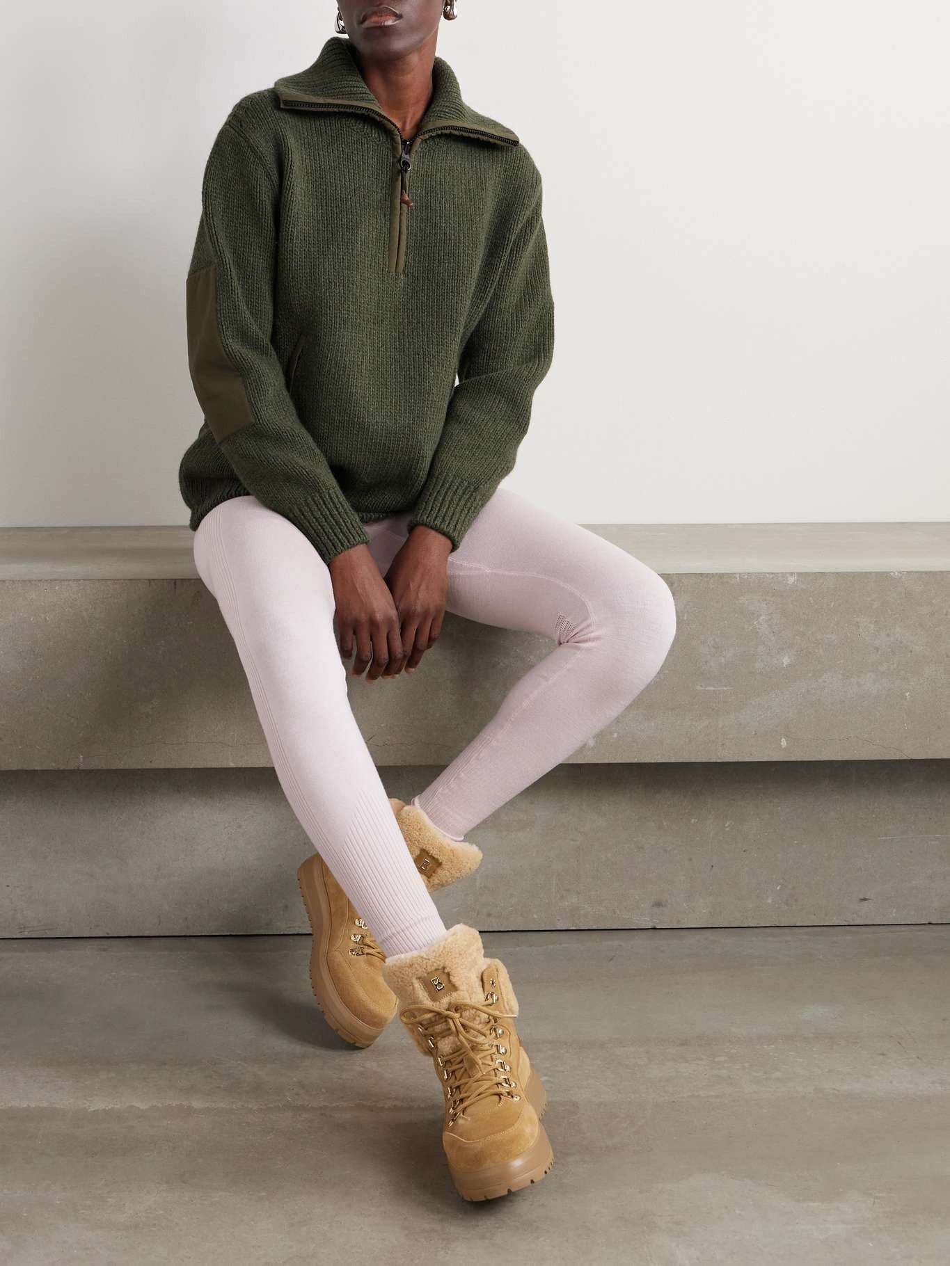 Loro Piana o1w1db10825 FAO6448 Alpe Di Mera Half-neck Sweater in Green Size L / US 10 / IT 46 - 4 Thumbnail