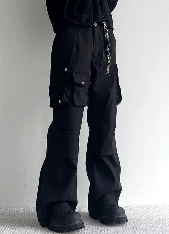 Japanese Brand × Vintage Retro punk multi-pocket pleated cargo pants Size US 32 / EU 48 - 2 Thumbnail