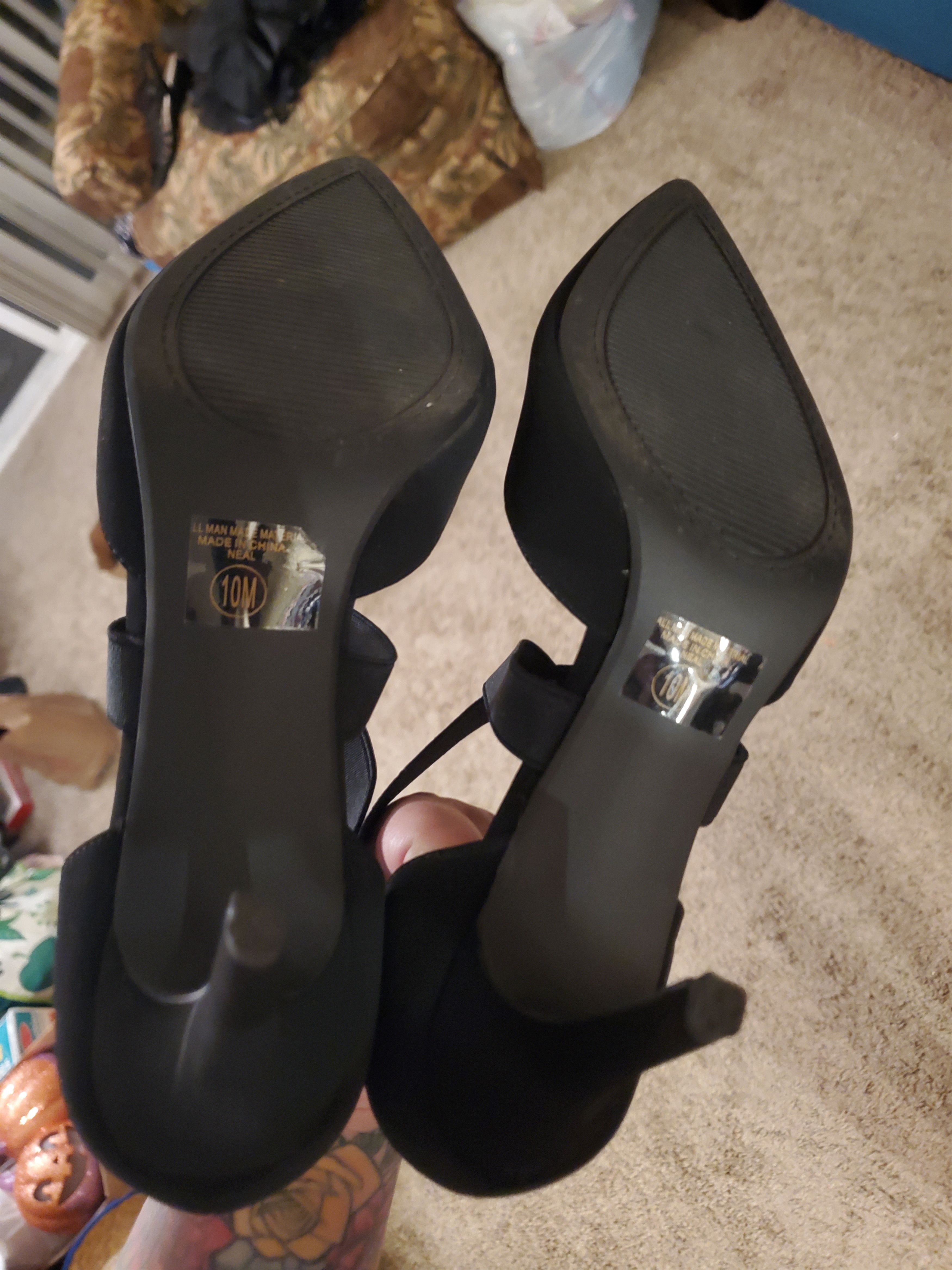 Other Solanz Comfort black strappy 3" heels-size 10 Size US 10 / IT 40 - 2 Thumbnail