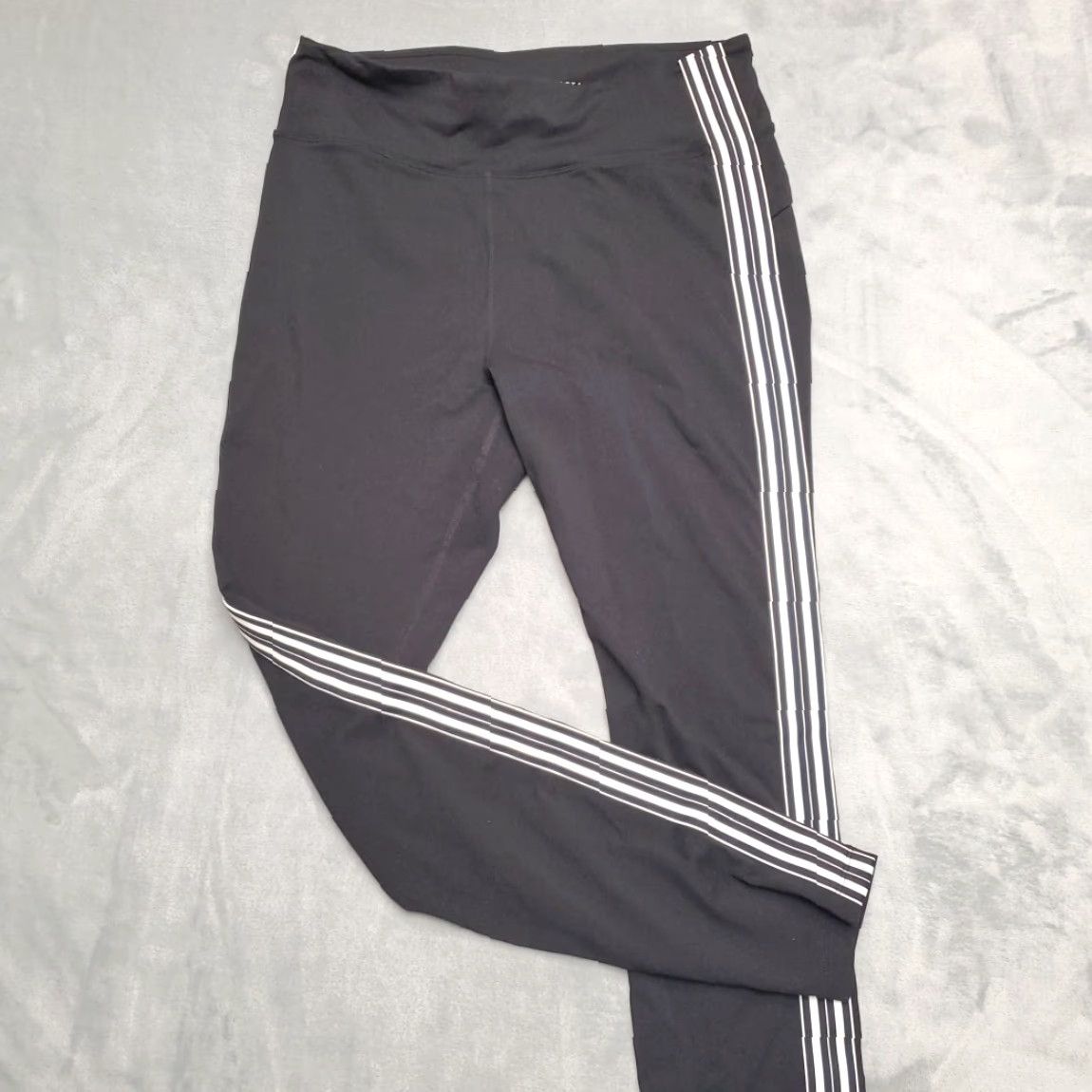 Athleta Athleta Pants Womens M Black White Striped Track Tux Tight Legging Athleisure Size 32" / US 10 / IT 46 - 4 Thumbnail