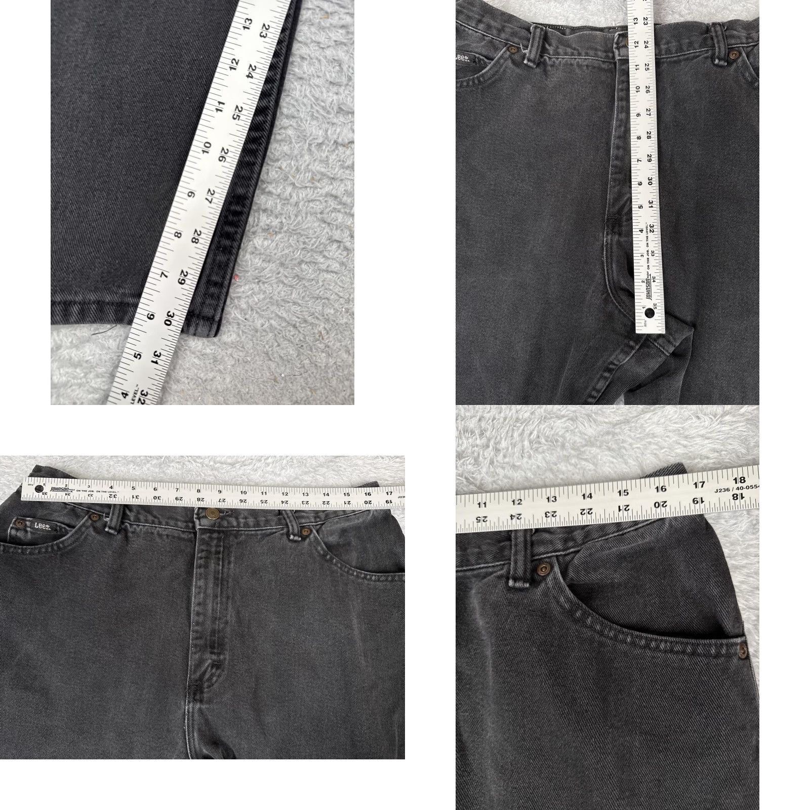 Lee Lee Tapered Jeans Womens 8M Gray Charcoal Wash High Rise Relaxed Denim 32x31 Jeans Womens 8M Gray Charcoal Wash 90s Vintage Lee Logo Pocket Jeans Size 30" / US 8 / IT 44 - 8 Thumbnail