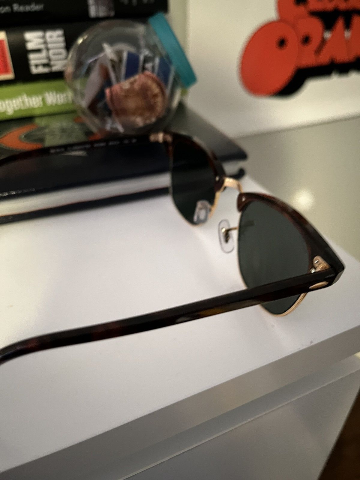 RayBan Mens RayBan Clubmaster Classic Polished Tortoise Gold Frame Size 40 - 3 Thumbnail
