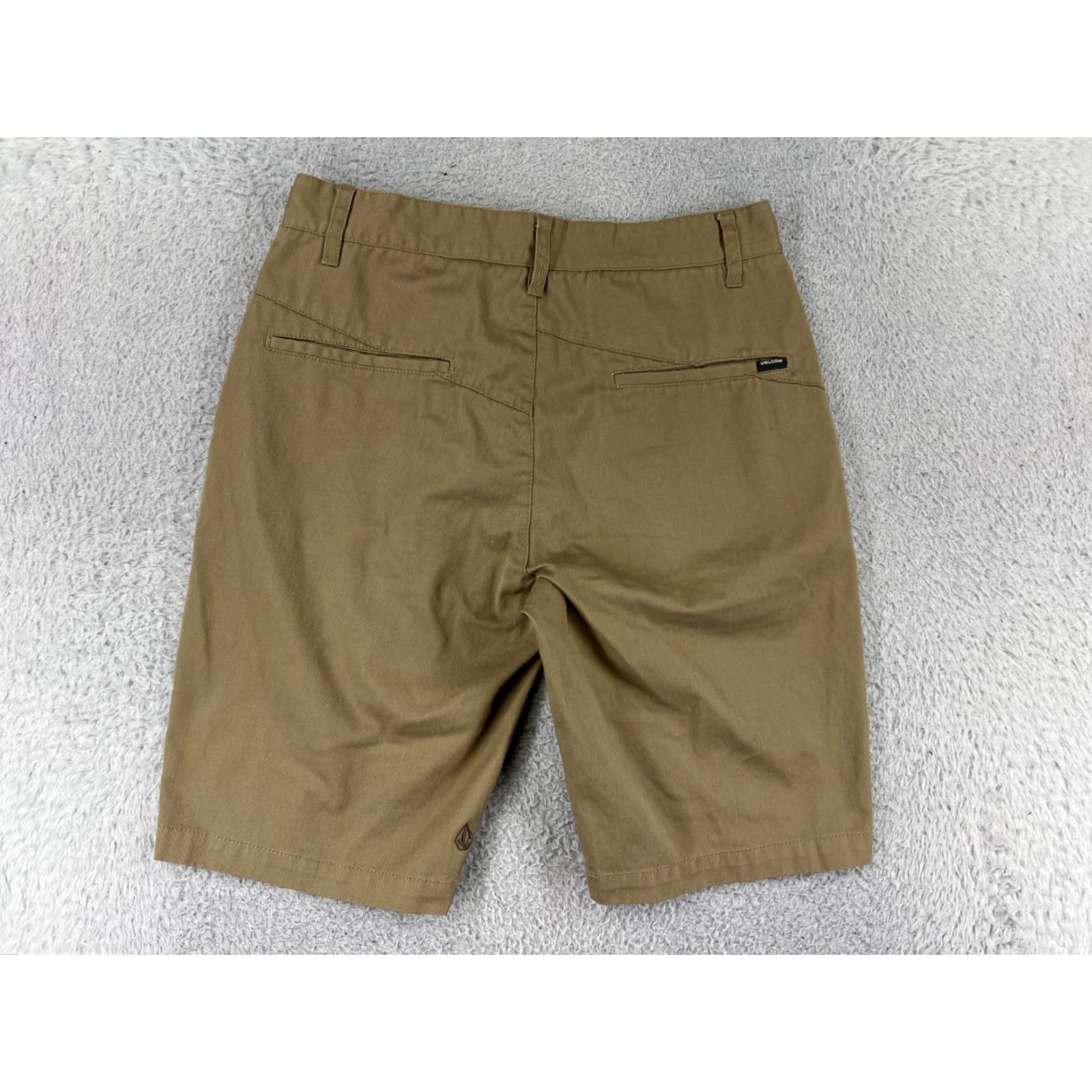 Volcom Volcom Mens Shorts 29 Beige Chino Canvas Beach Casual Cotton Blend Size US 29 - 2 Thumbnail