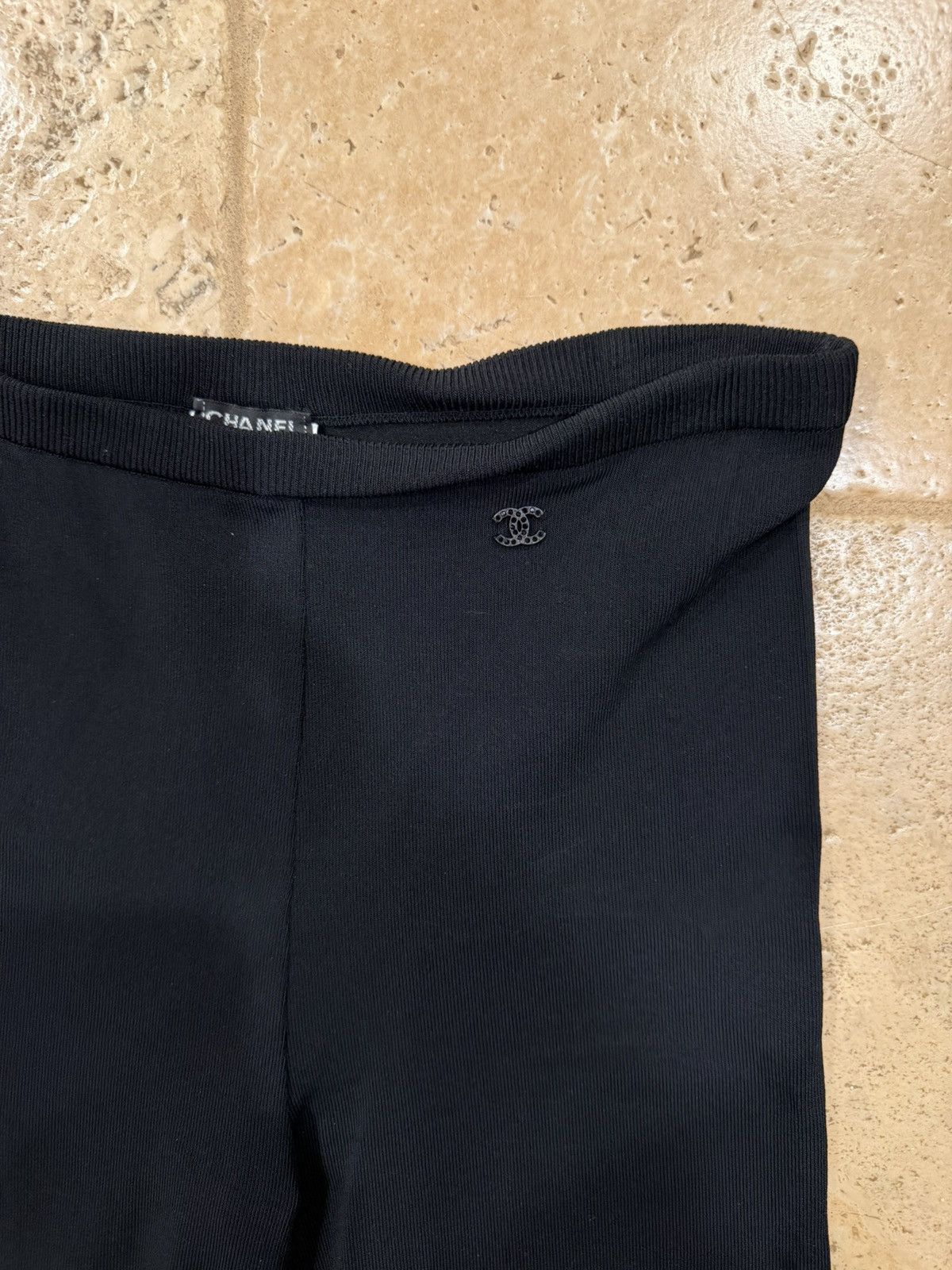 Chanel Chanel Skinny Leg Spandex Black CC Logo Pants Size 25" / US 0 / IT 36 - 4 Thumbnail
