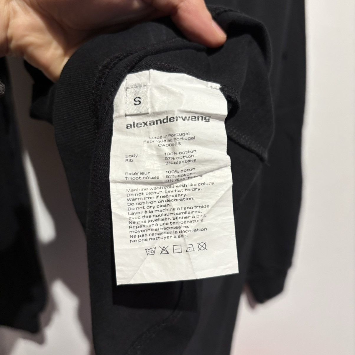 Alexander Wang Black Soap Suds Long Sleeve T-Shirt 2022 Size US S / EU 44-46 / 1 - 9 Thumbnail