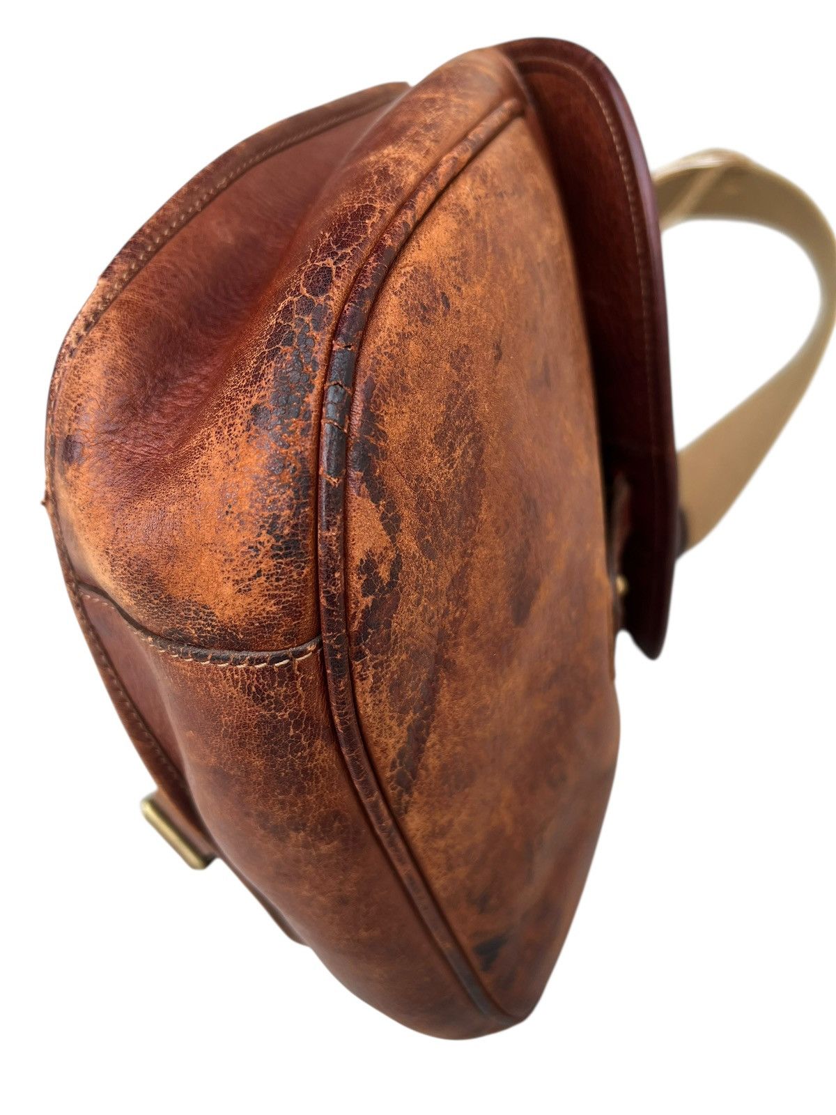 Leather Distressed Patina Leather Cross Body Bag Marley Hodgson Size ONE SIZE - 16 Thumbnail