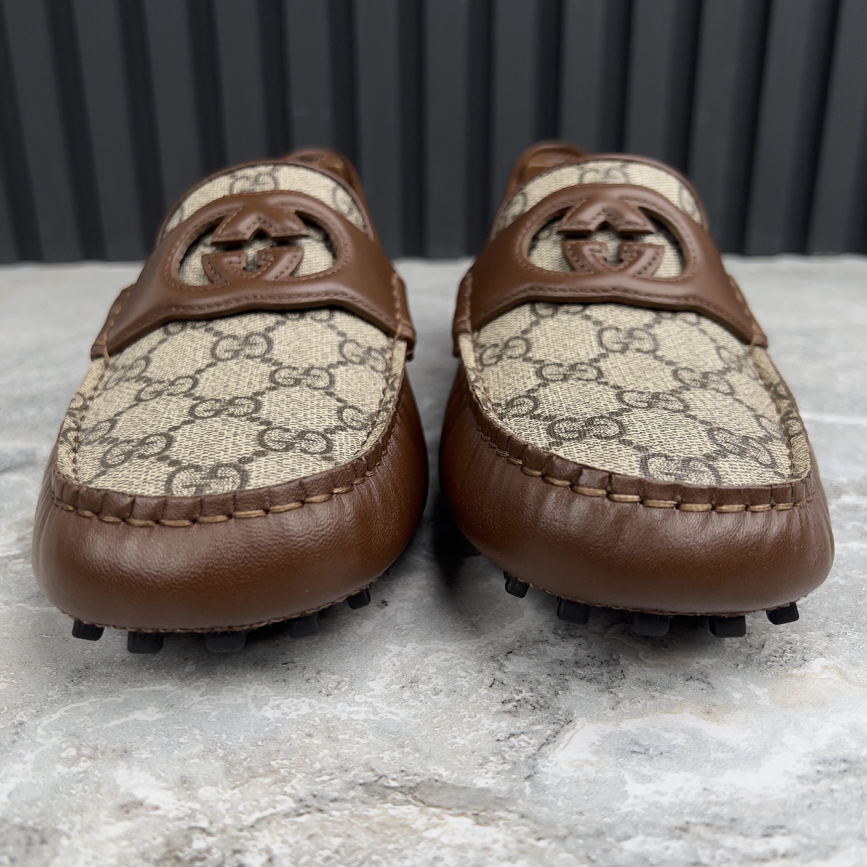 Gucci GUCCI Ayrton Interlocking GG Supreme Canvas Driver Moccasins Size US 9 / EU 42 - 8 Thumbnail